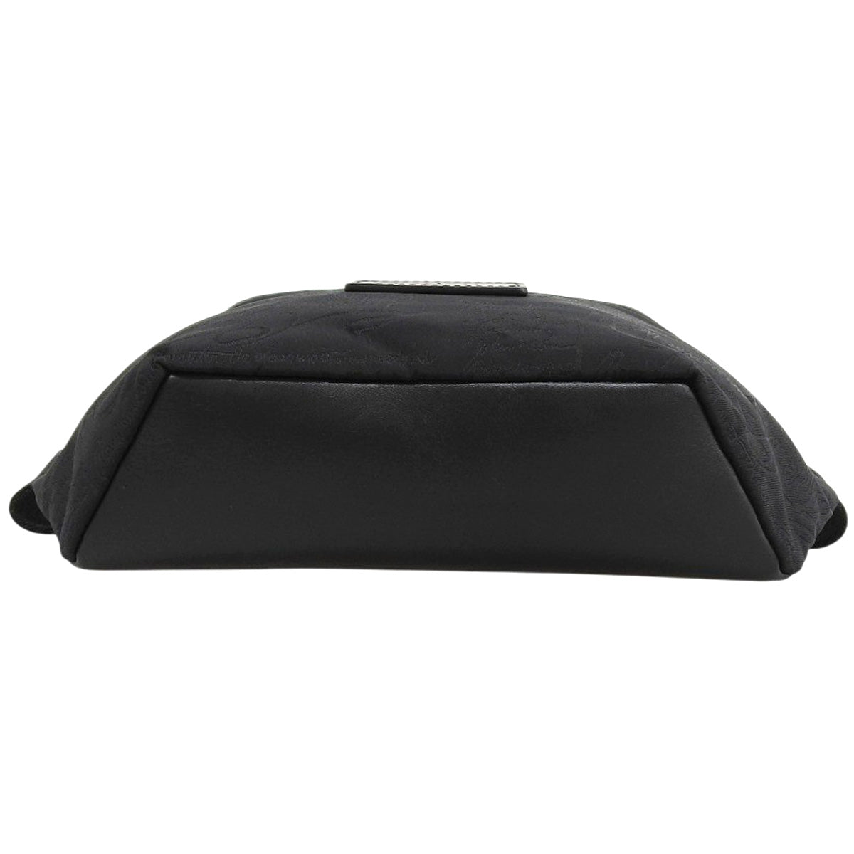 Calligraphy Body Bag Nylon Leather Black