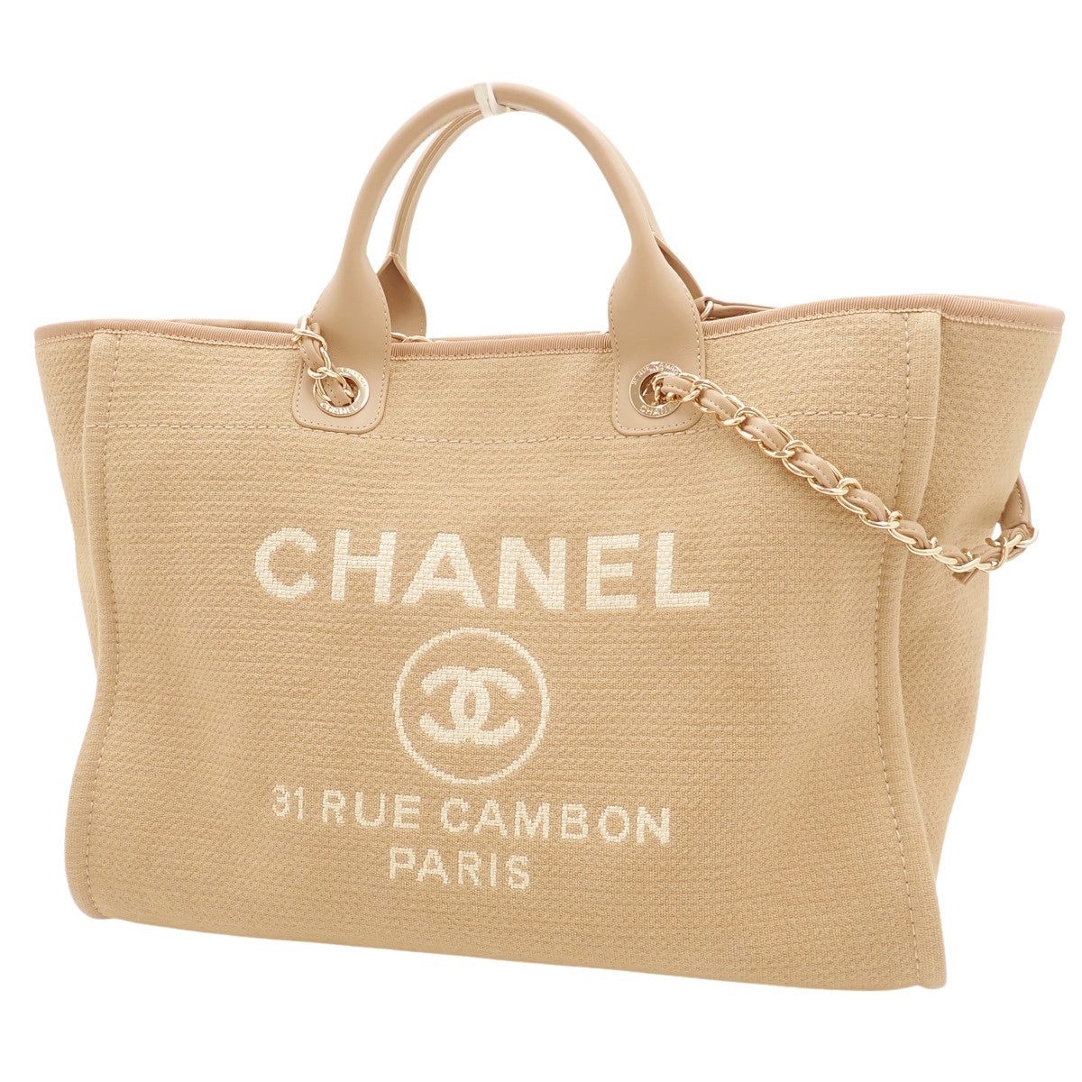 多维尔手提包GM 帆布 米色 A66941