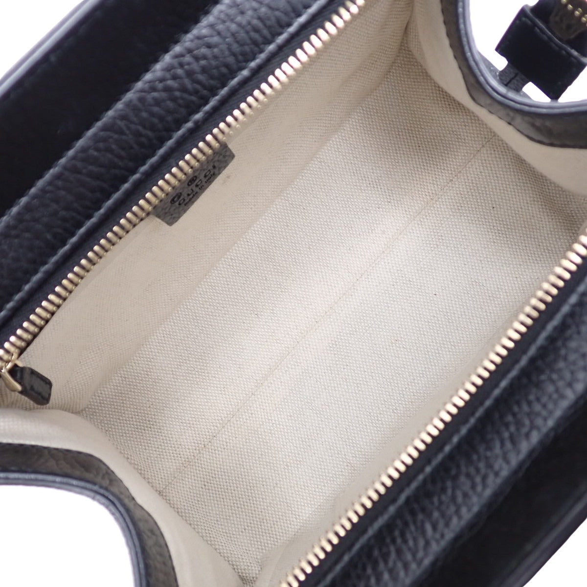 Soho 手提包,黑色皮革,货号 607722