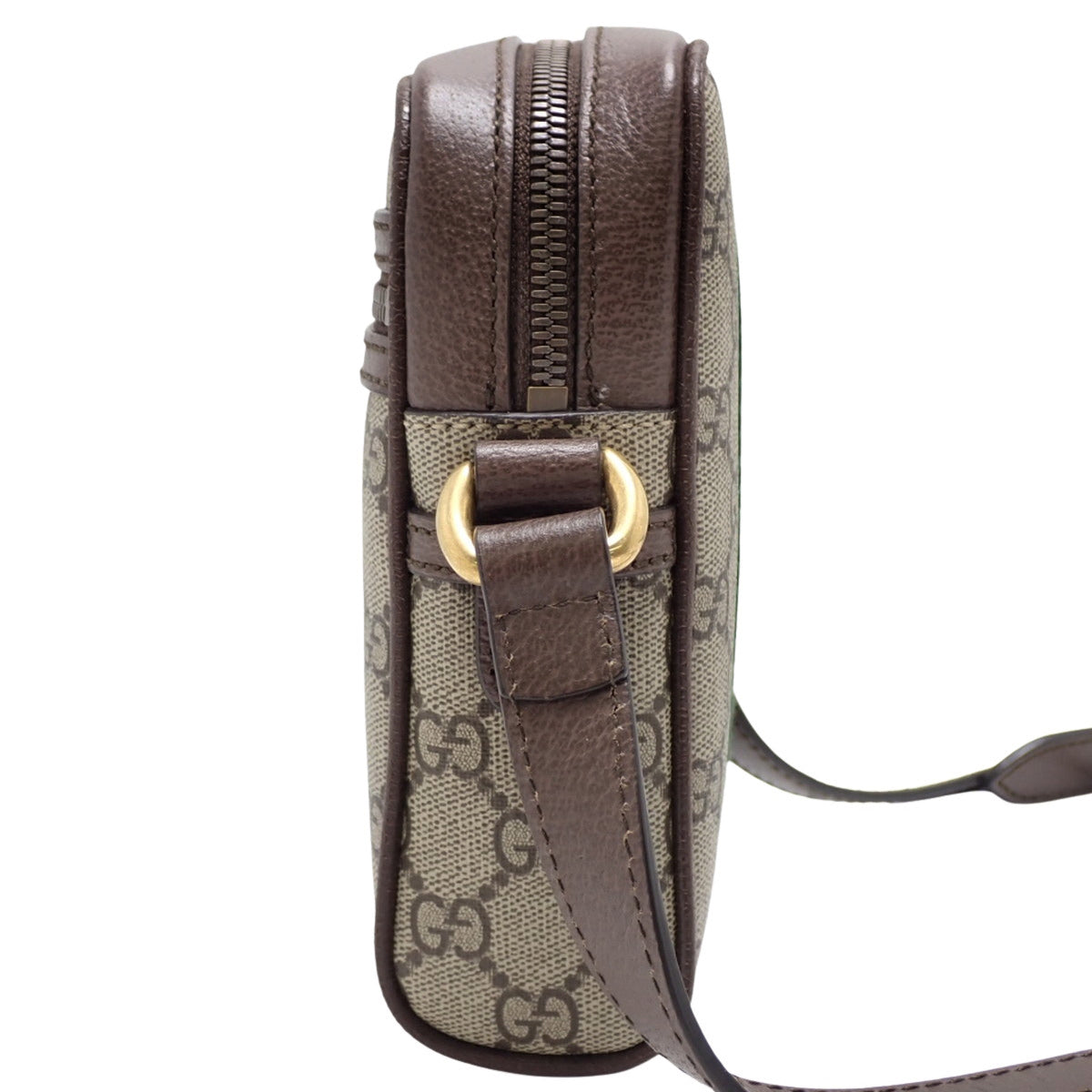 Ophidia迷你斜挎包,GG Supreme帆布材质,米色/乌木色