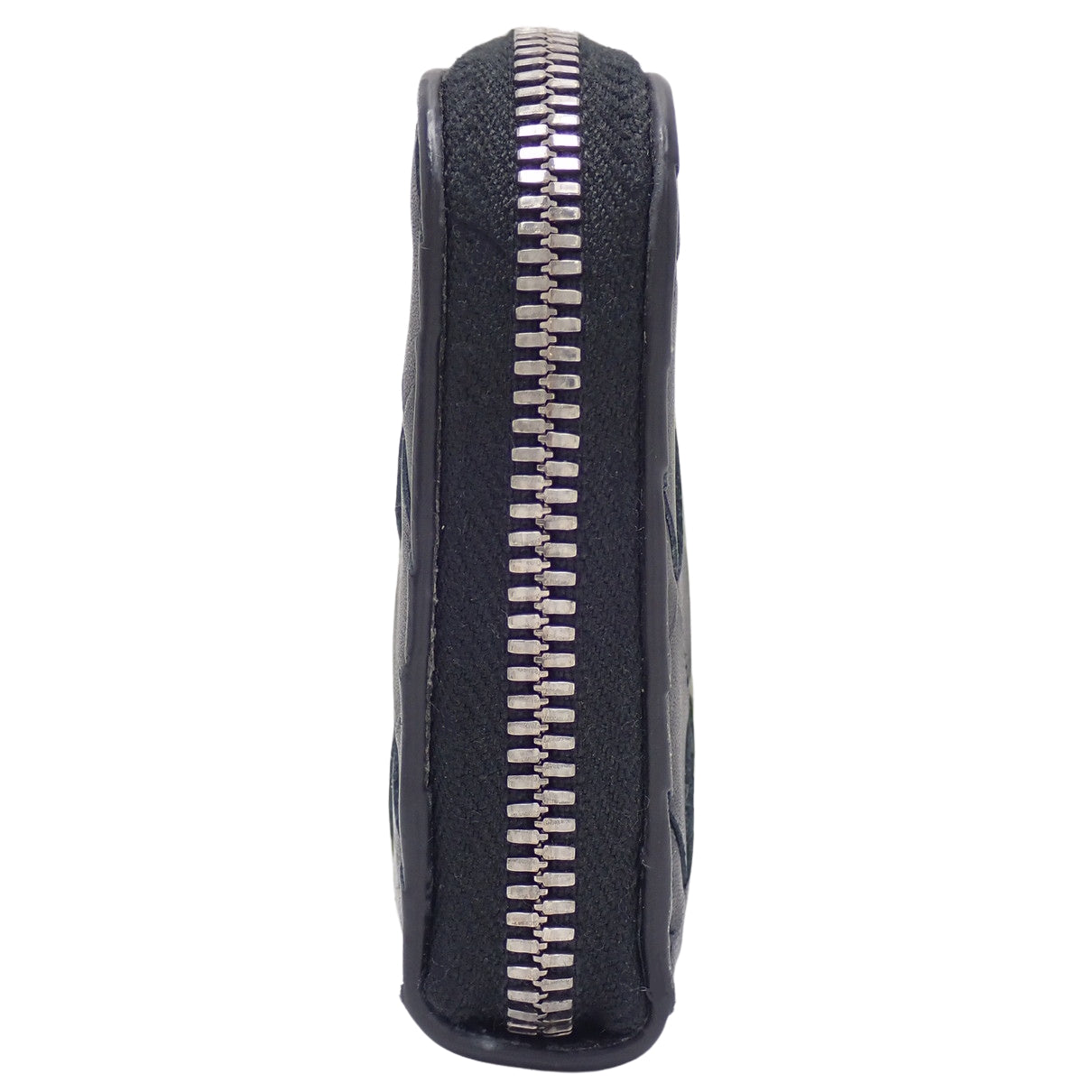 黑色小牛皮编织拉链零钱包 620348VCPQ48803