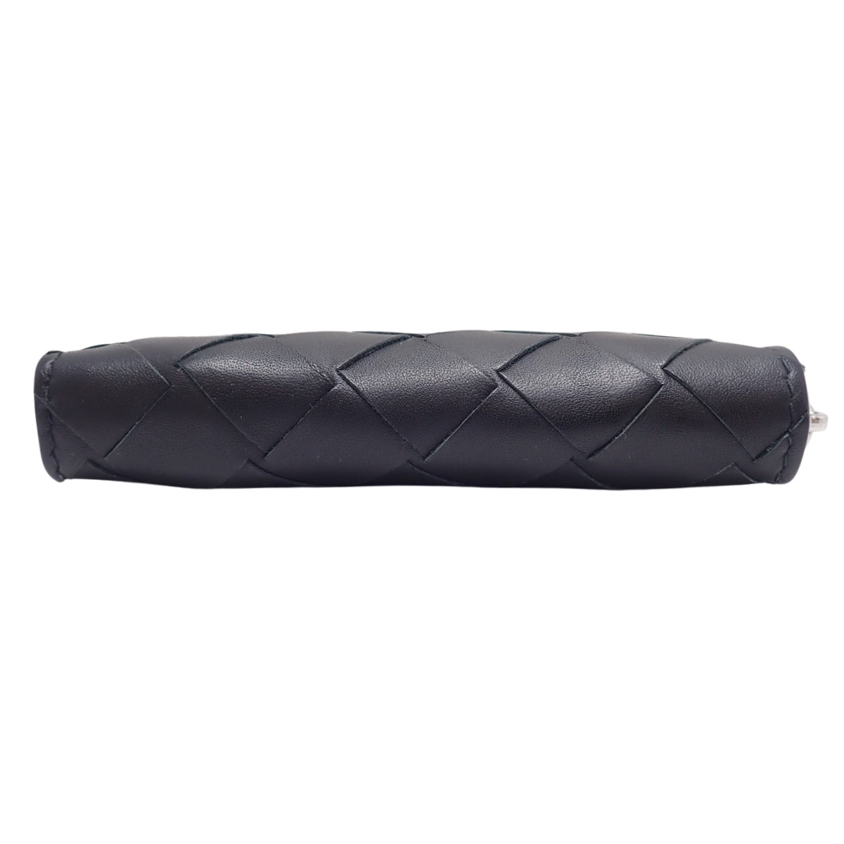 Intrecciato zip-around coin purse, calfskin, black, 620348VCPQ48803