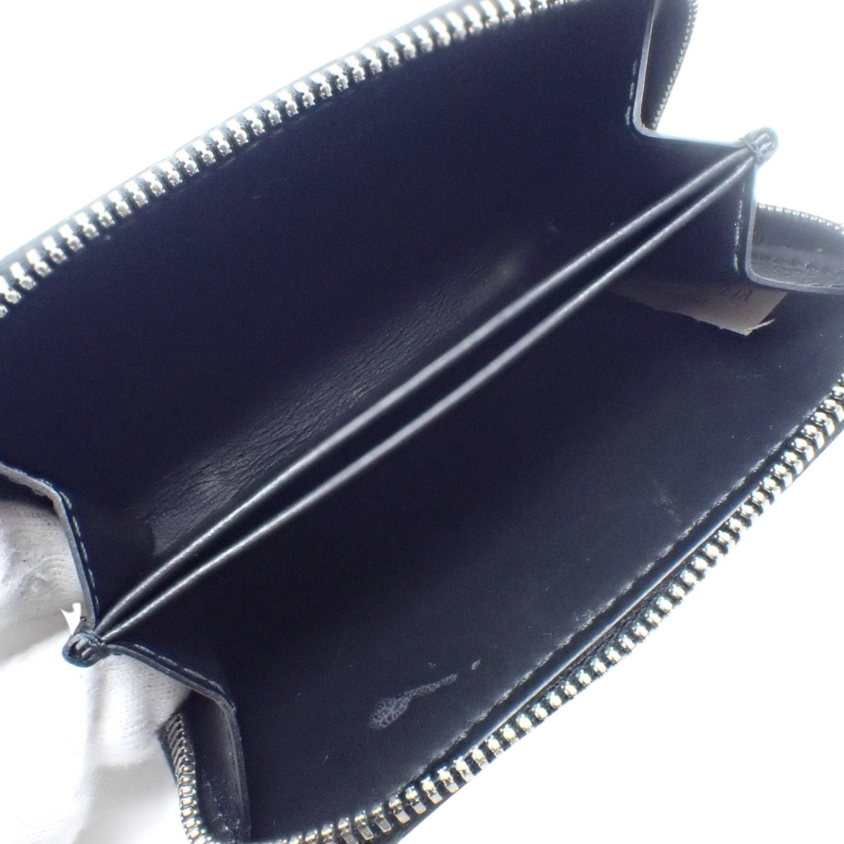 黑色小牛皮编织拉链零钱包 620348VCPQ48803