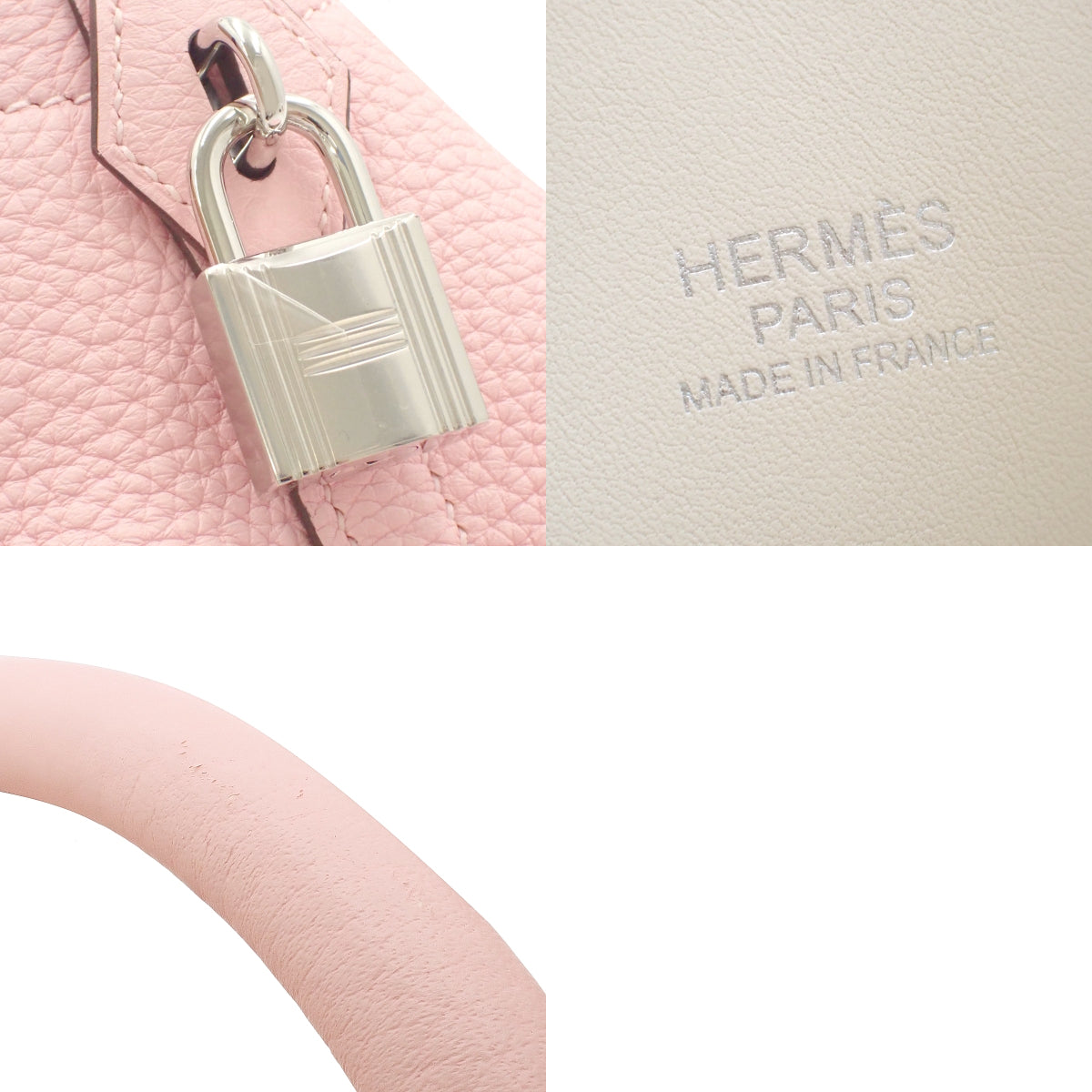 Bolide Verso 31, Triヨン Clemence leather, palladium hardware, Rose Sakura/Nata color, Z stamp.