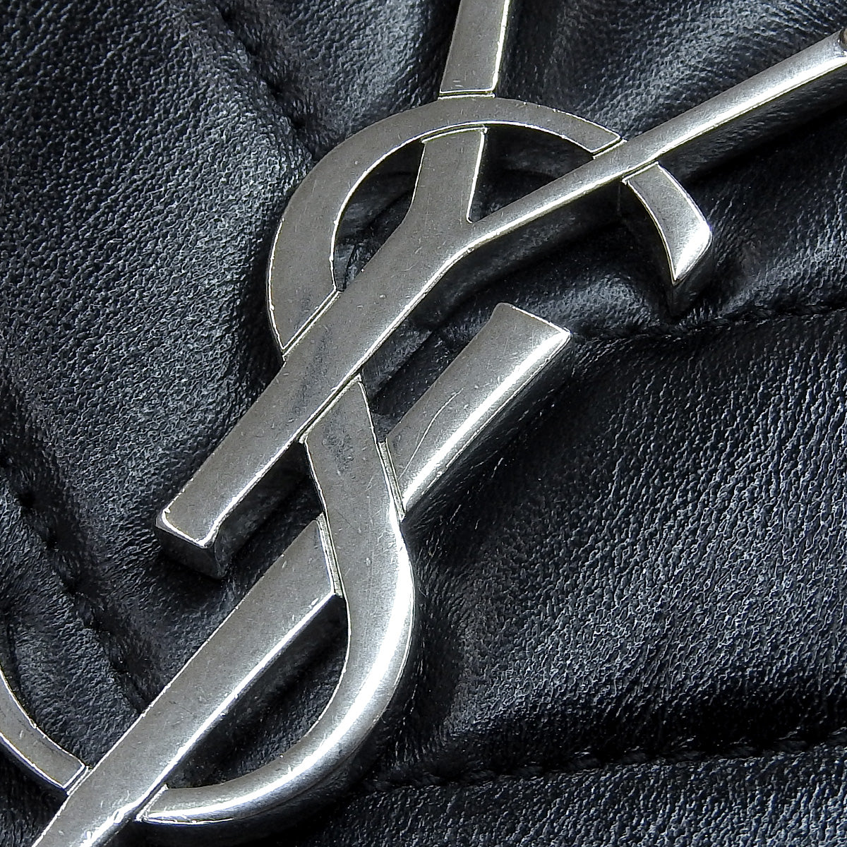 Lulu 链条单肩包,黑色皮革,487216,双向手提