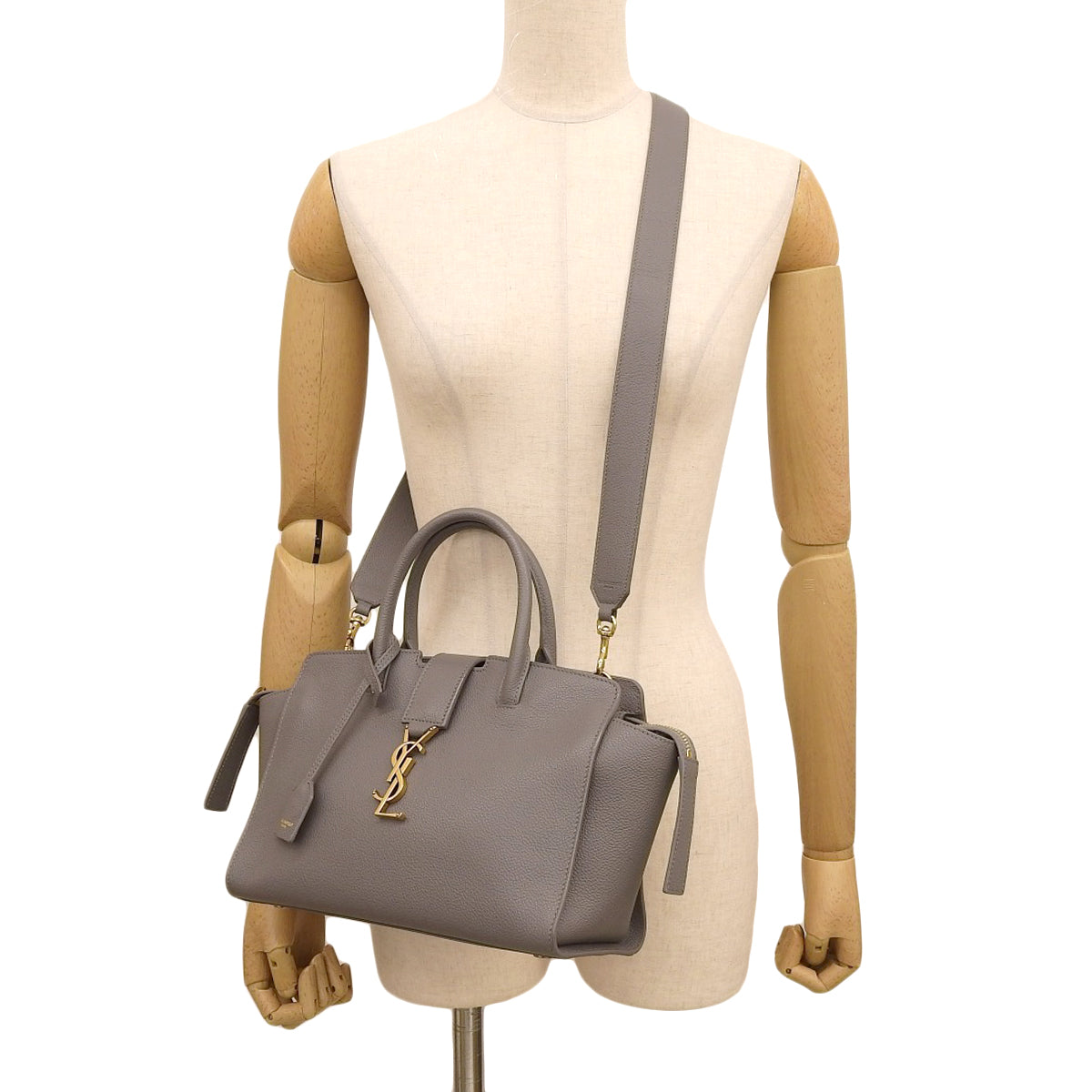 Downtown Baby Cabas Leather Greige 635346