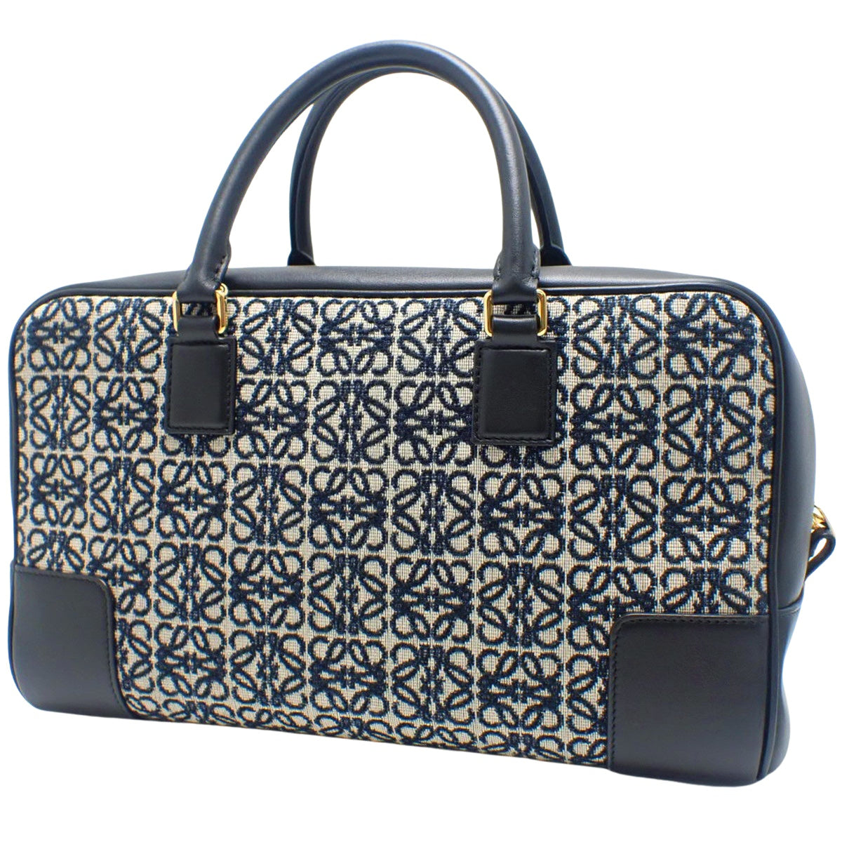 アマソナ28 カーフ アナグラムジャガード ブラック ネイビー A039N08X02