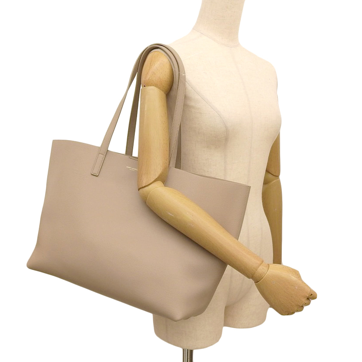 ショッピングバッグ サンローラン レザー ダーク ベージュ 600281CSV0J2721