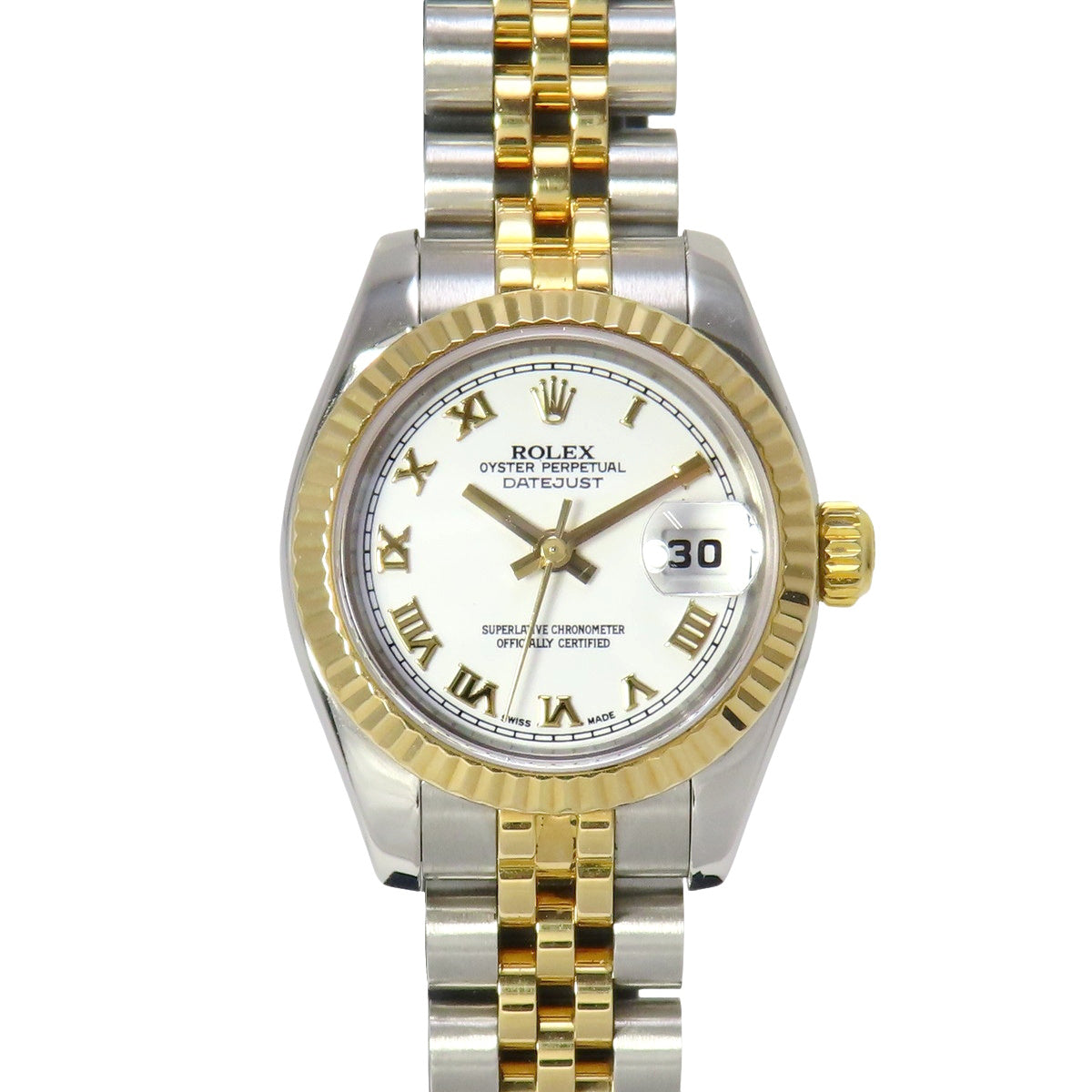 Datejust 179173 YG/SS F 白色自动上链女表