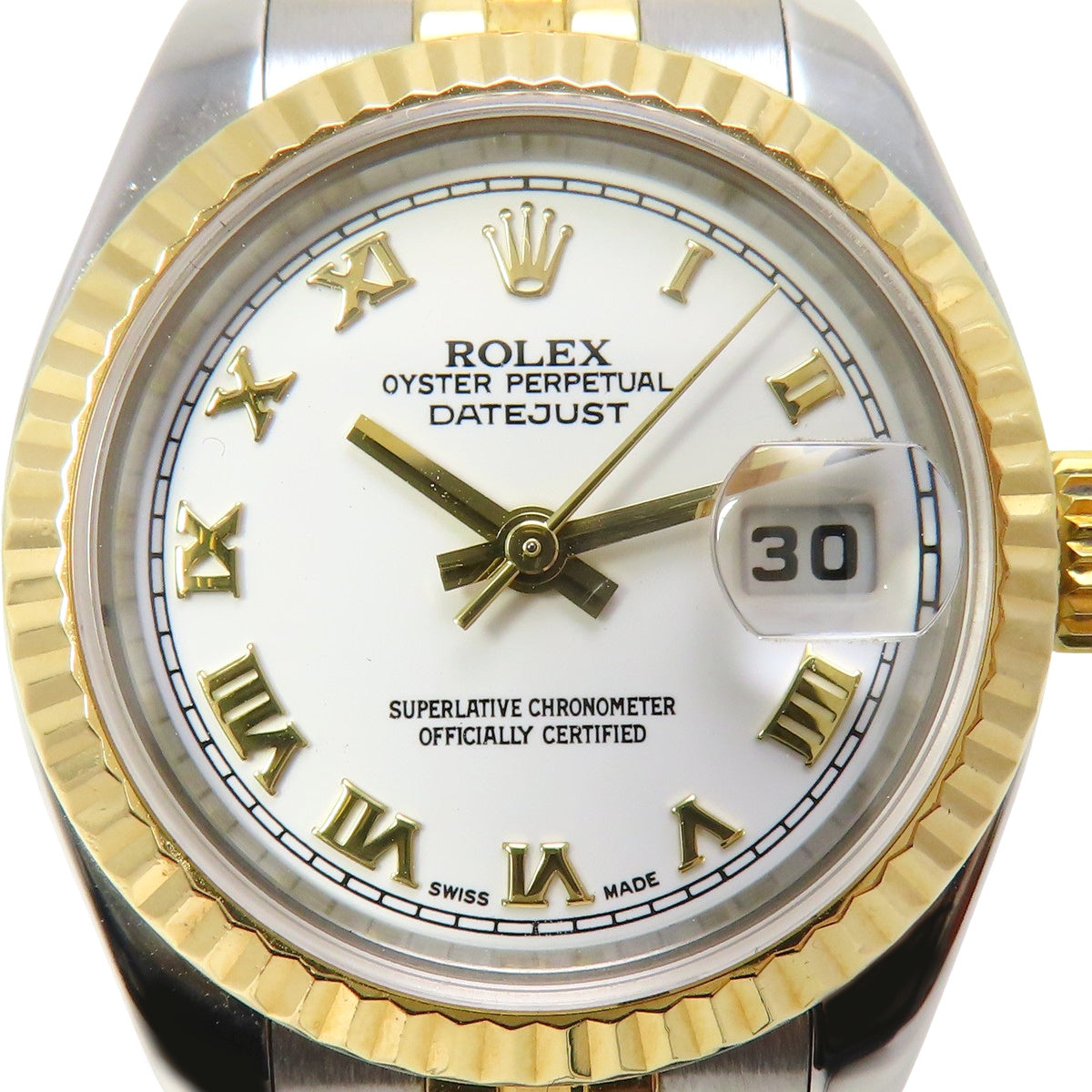 Datejust 179173 YG/SS F 白色自动上链女表