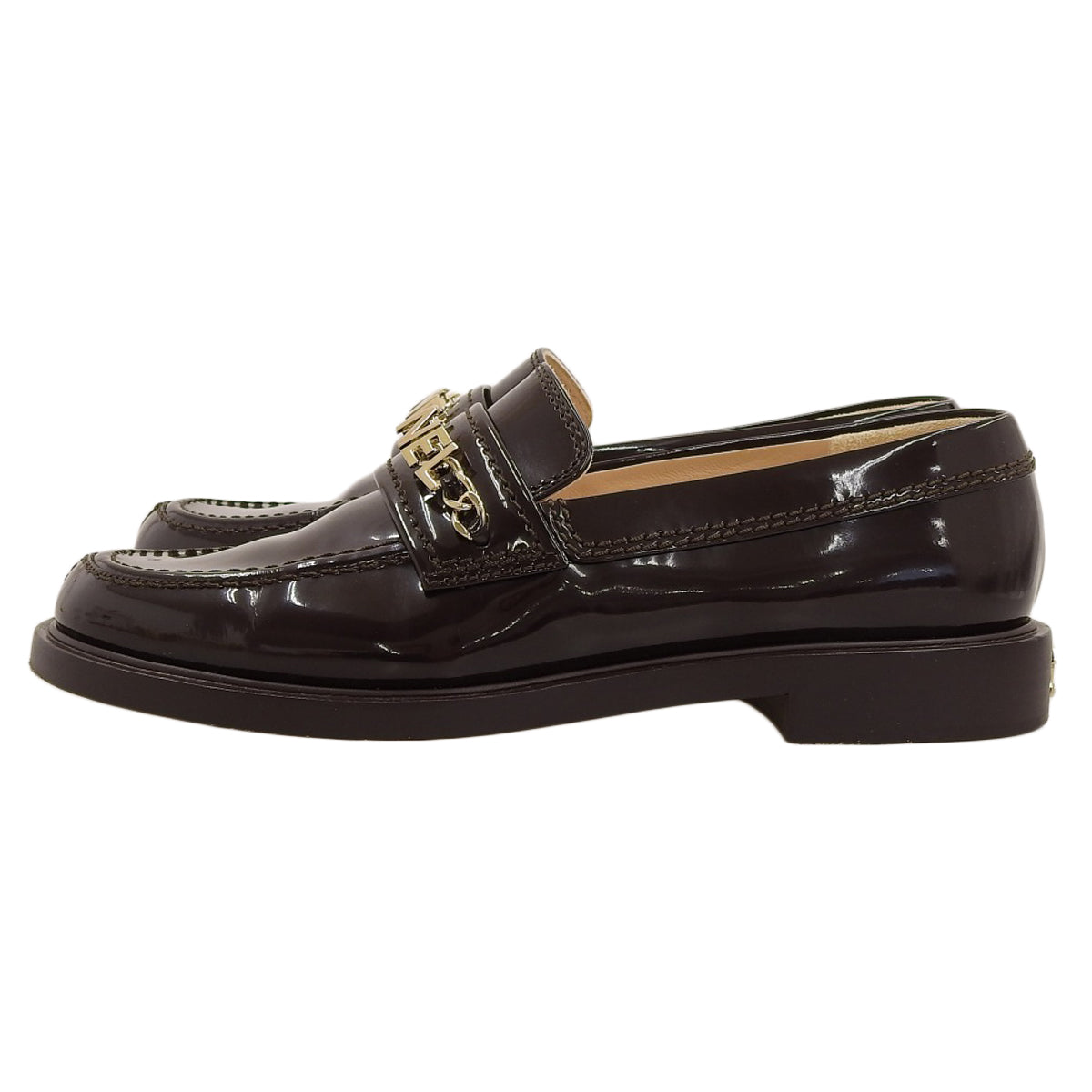 ロゴ ローファー 37 1/2 靴 シューズ