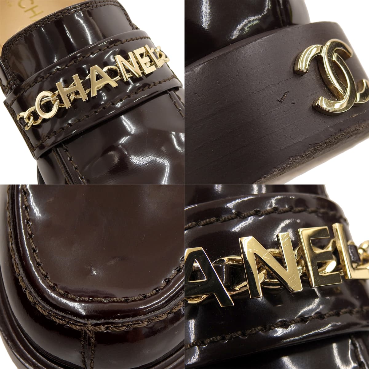 Logo loafers, size 37 1/2.