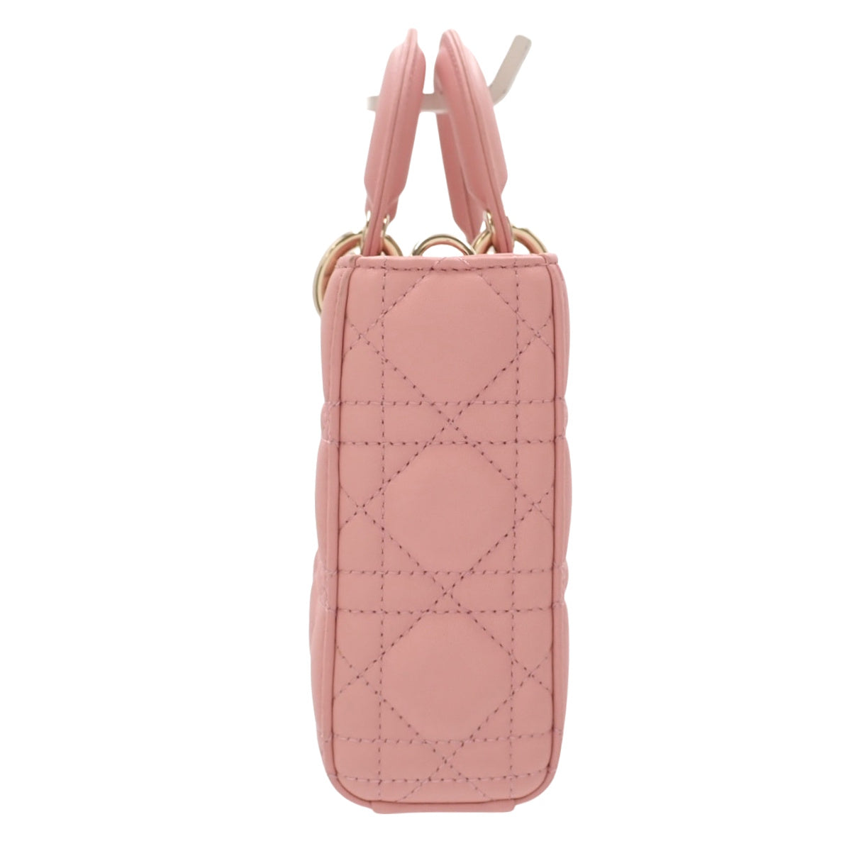 Cannage Lady D-Joy 中号粉色羊皮包