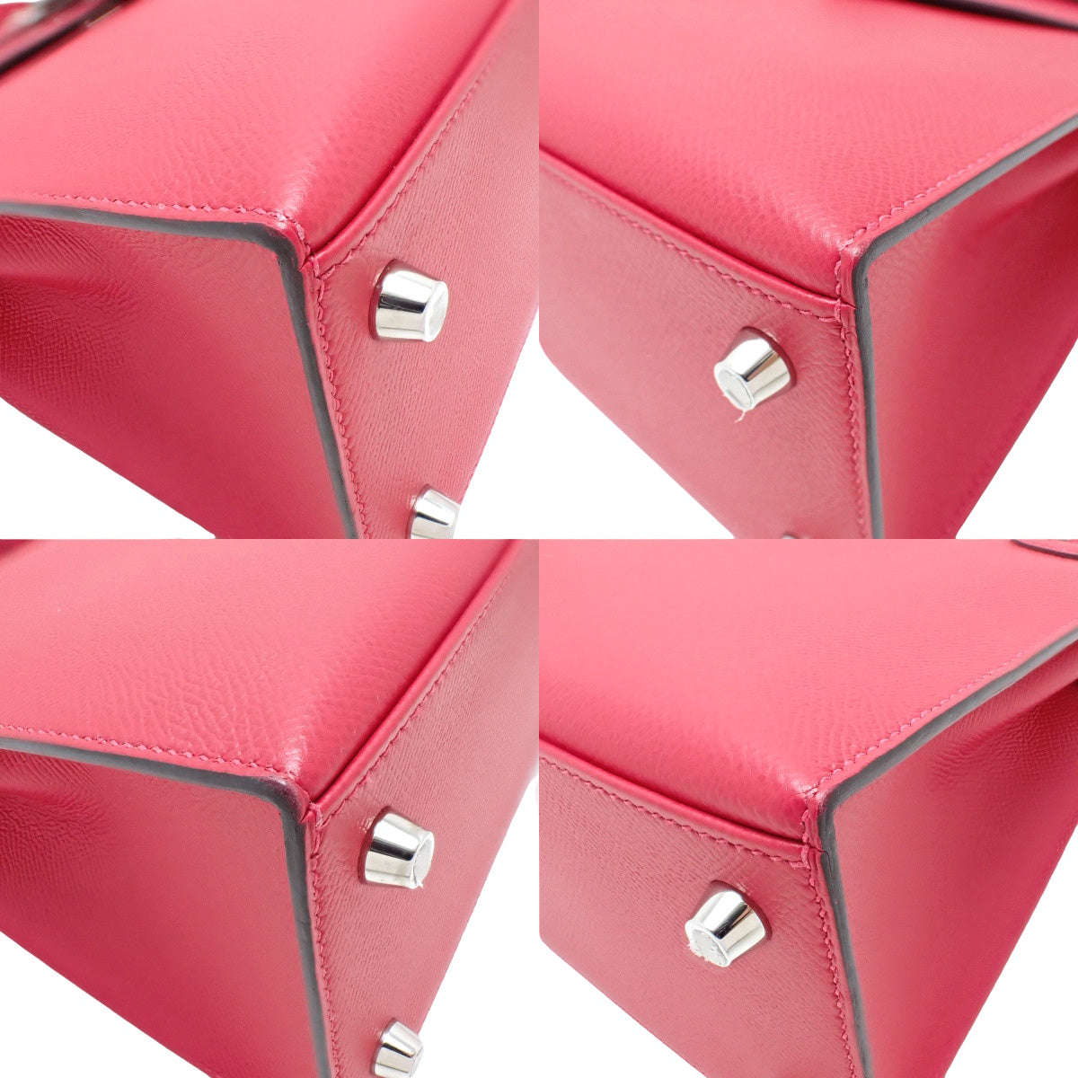 Kelly Verso 25(外缝)Epson Framboise/Rouge 系列银色五金 Z 印章