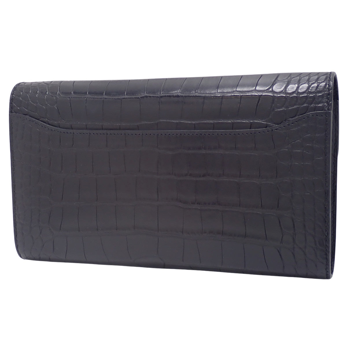 Constance Long To-Go 鳄鱼纹哑光黑金五金 Y 字印章