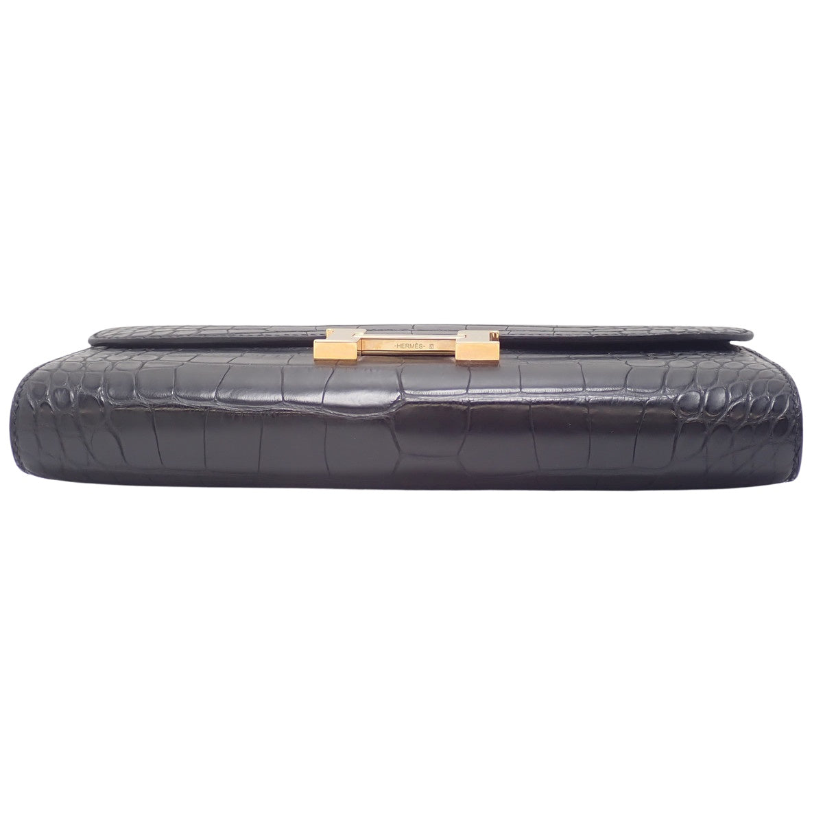 コンスタンスロング トゥーゴー アリゲーターマット クロコダイル ブラック ゴールド金具 Y刻印