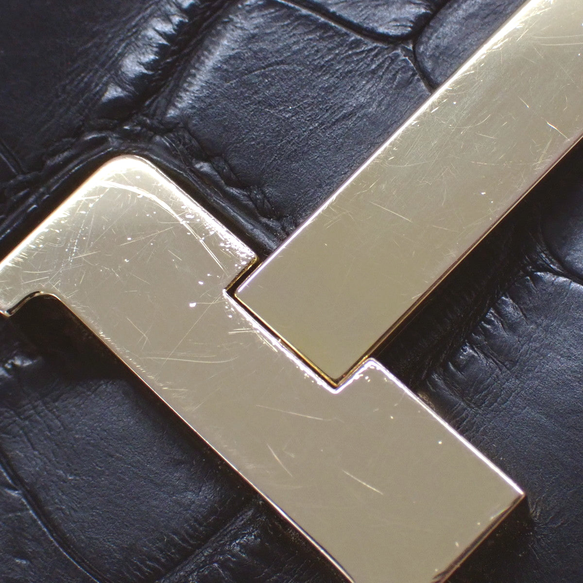 コンスタンスロング トゥーゴー アリゲーターマット クロコダイル ブラック ゴールド金具 Y刻印