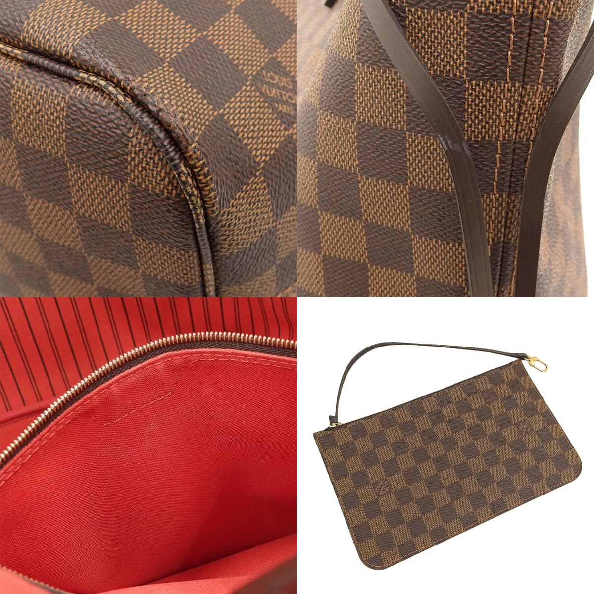 Damier Ebene Neverfull MM 樱桃色 N40599