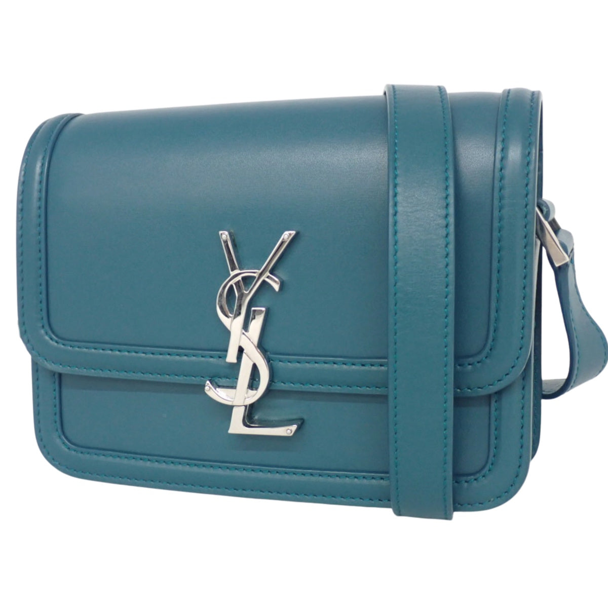 ソルフェリーノ スモール サッチェル カーフ ブルーグリーン 634306