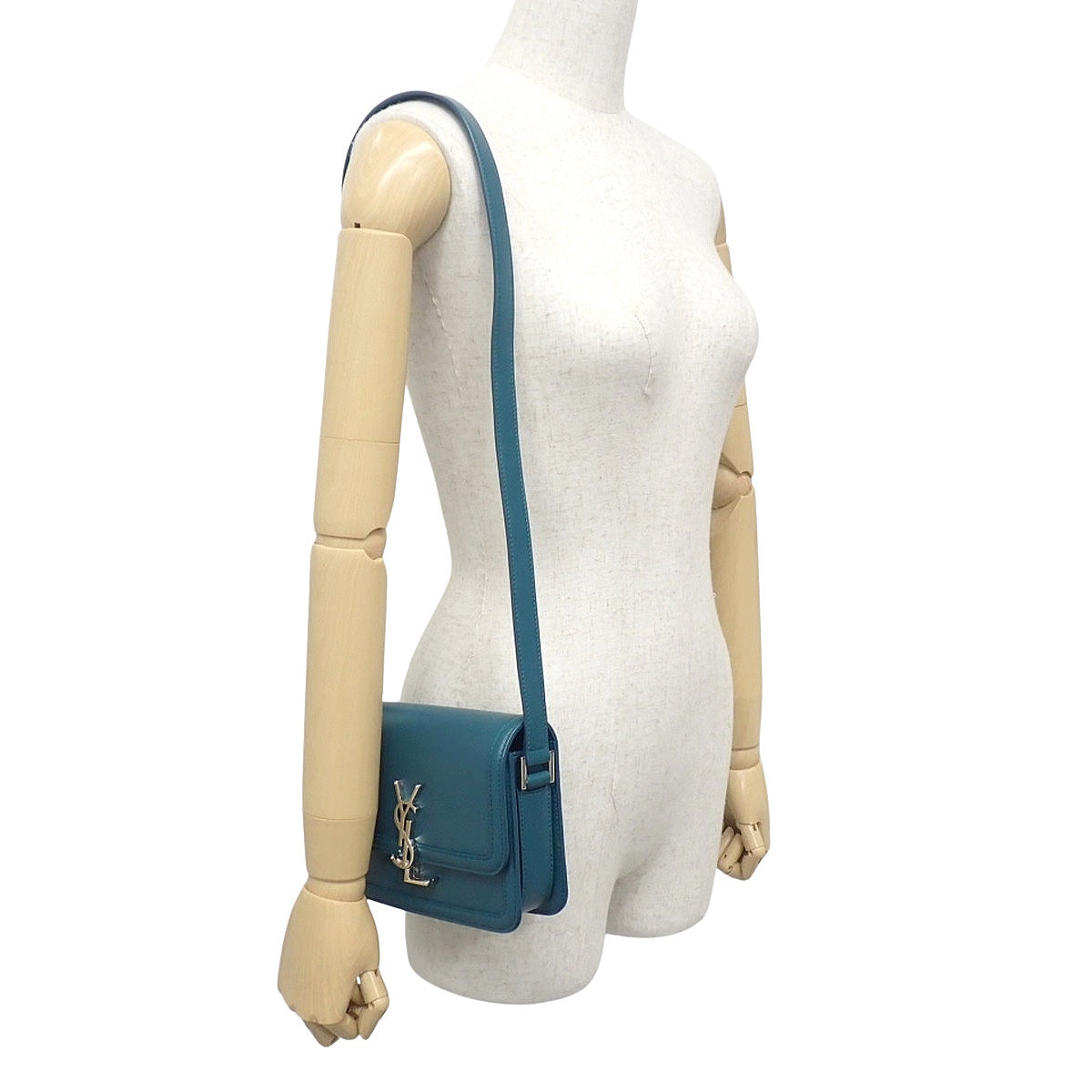 Solferino 小号斜挎包 小牛皮 蓝绿色 634306