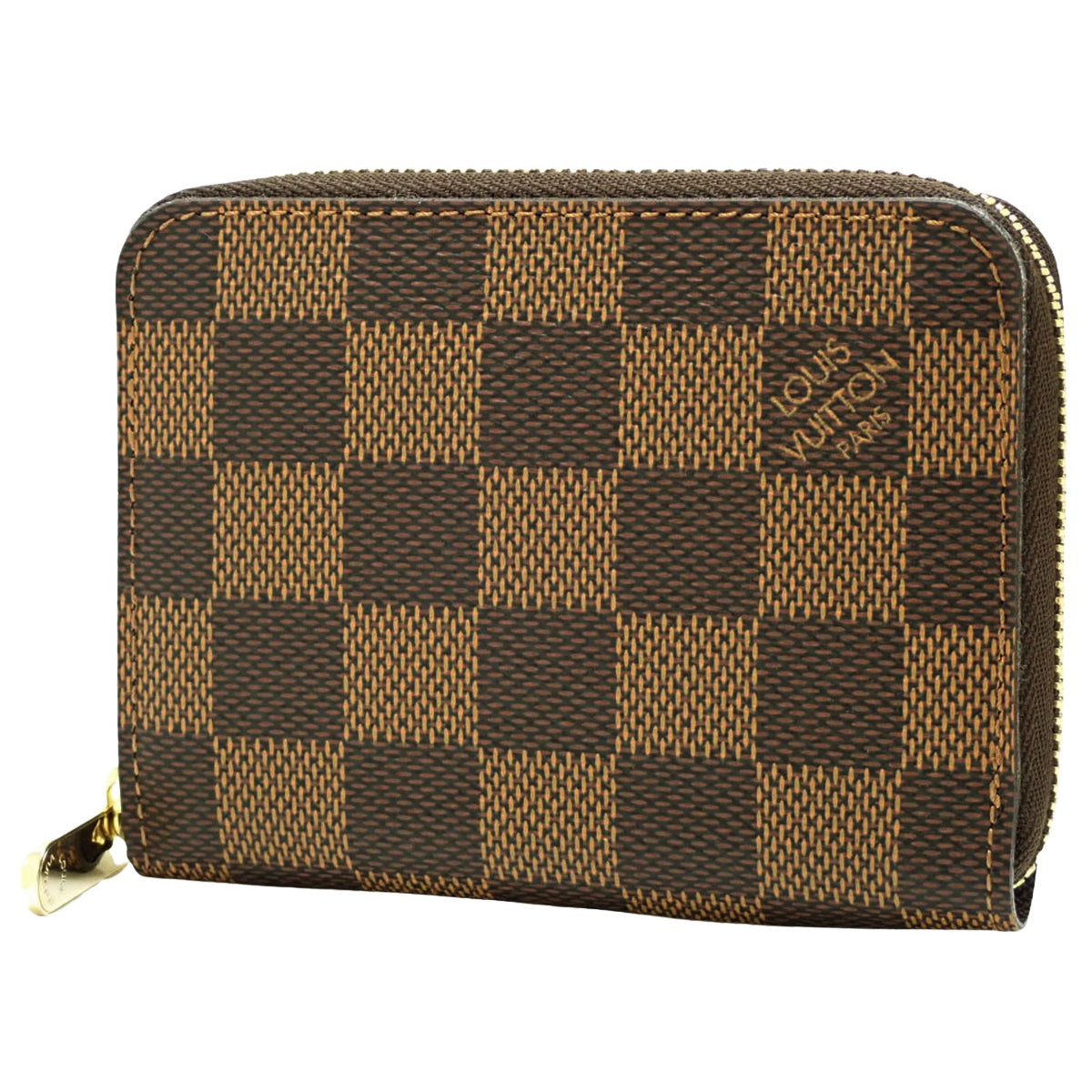 Damier Ebene Zippy Coin Purse, Brown, N63070