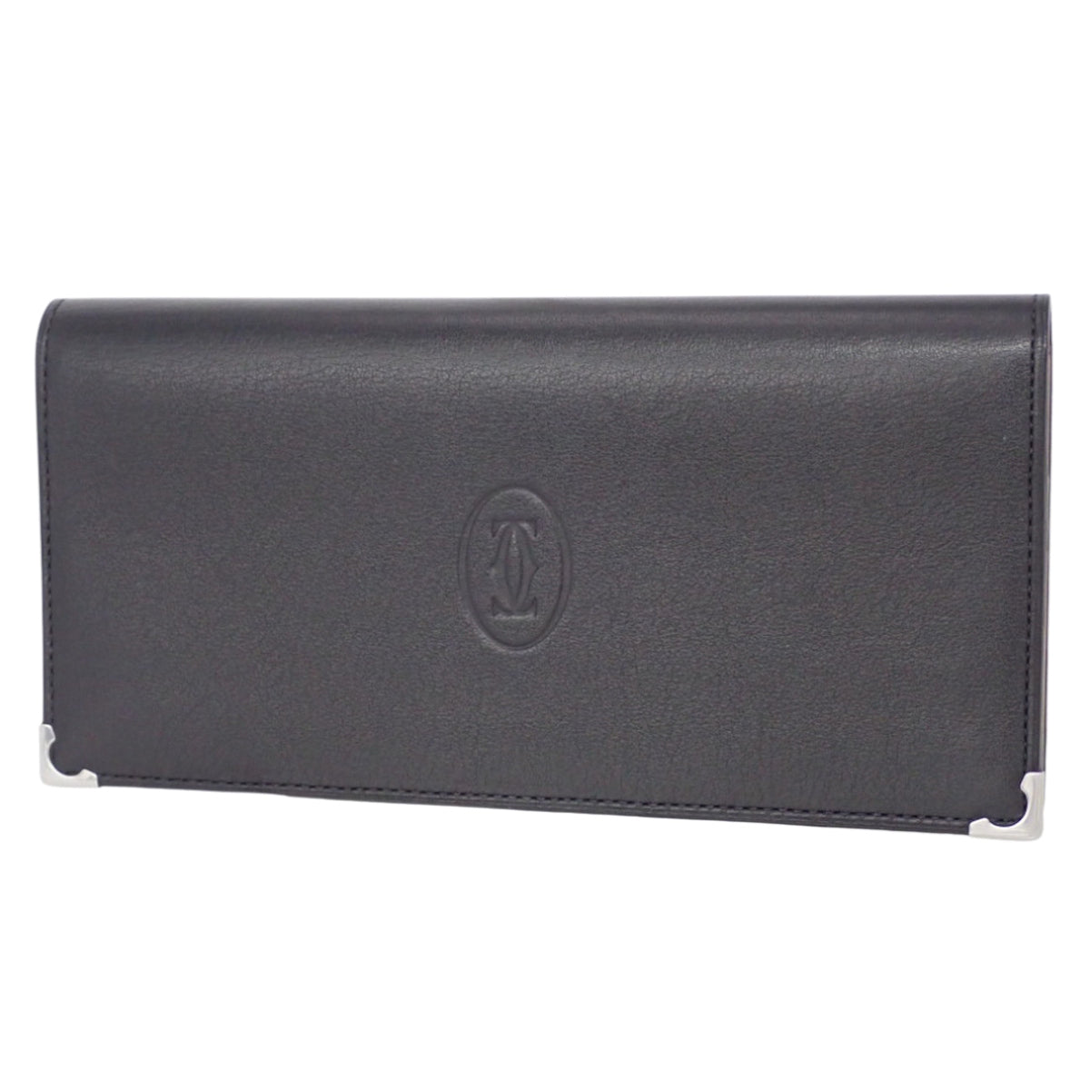 Must de Cartier 国际系列黑色小牛皮钱包 (L3001363)