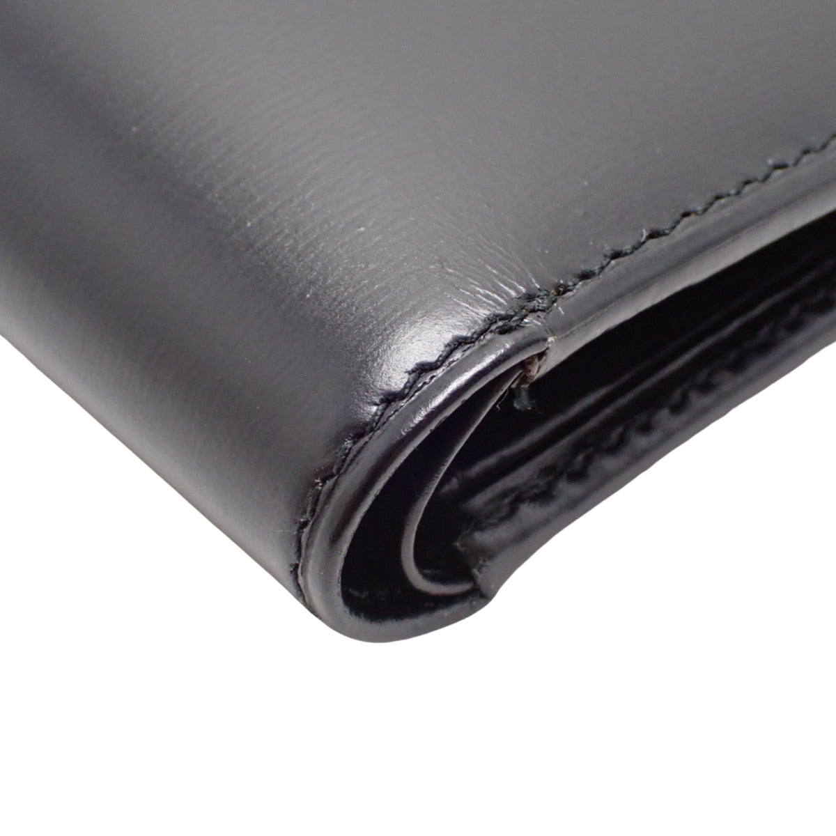 帕夏黑色小牛皮双折钱包