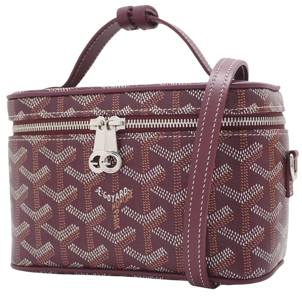 Muse Mini Vanity, PVC coated canvas, Goyardin canvas, Bordeaux