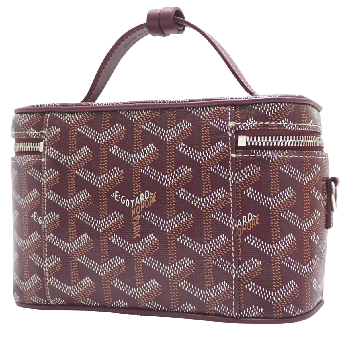 Muse Mini Vanity, PVC coated canvas, Goyardin canvas, Bordeaux