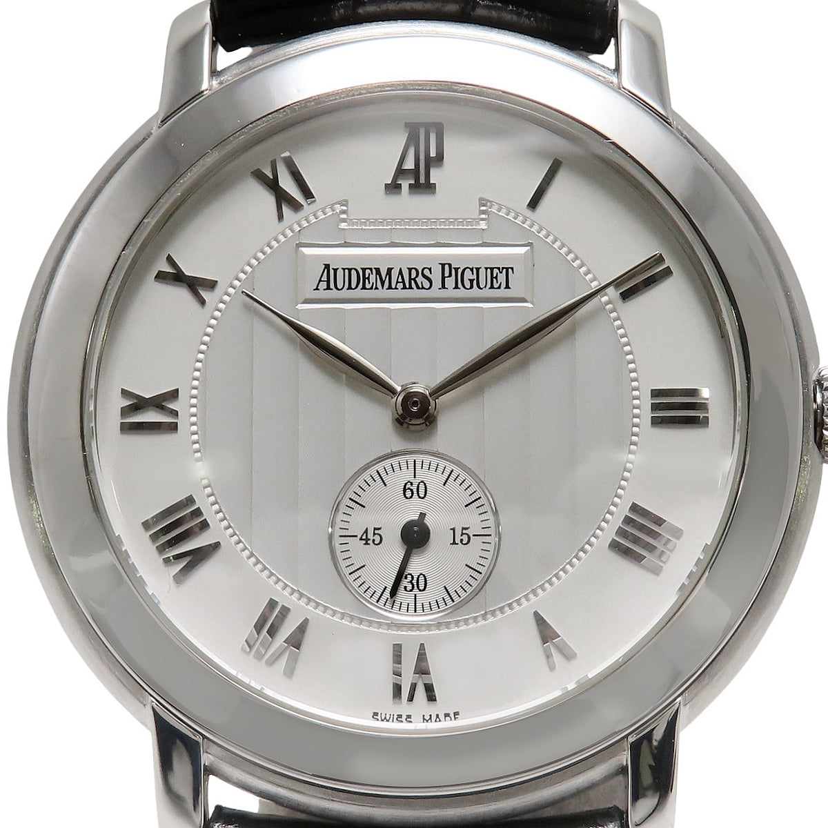 ジュールオーデマ クラシック 15056BC/O/0001/CR01 WG/革 ホワイト 手巻き メンズ