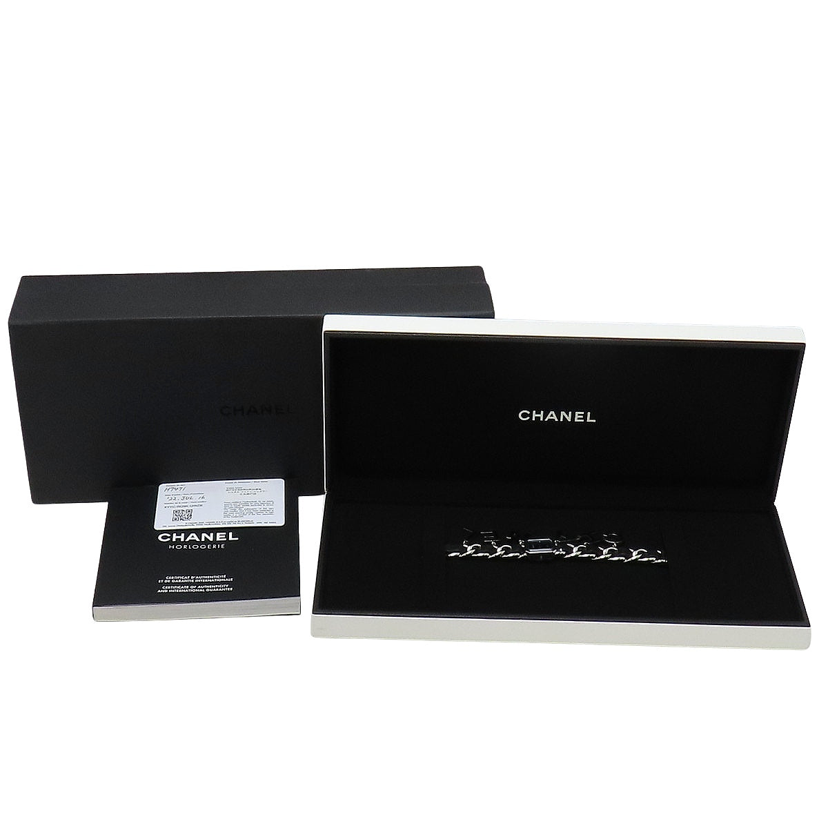 Premiere Wanted de Chanel 22 H7471 SS/Leather Black Quartz Women's