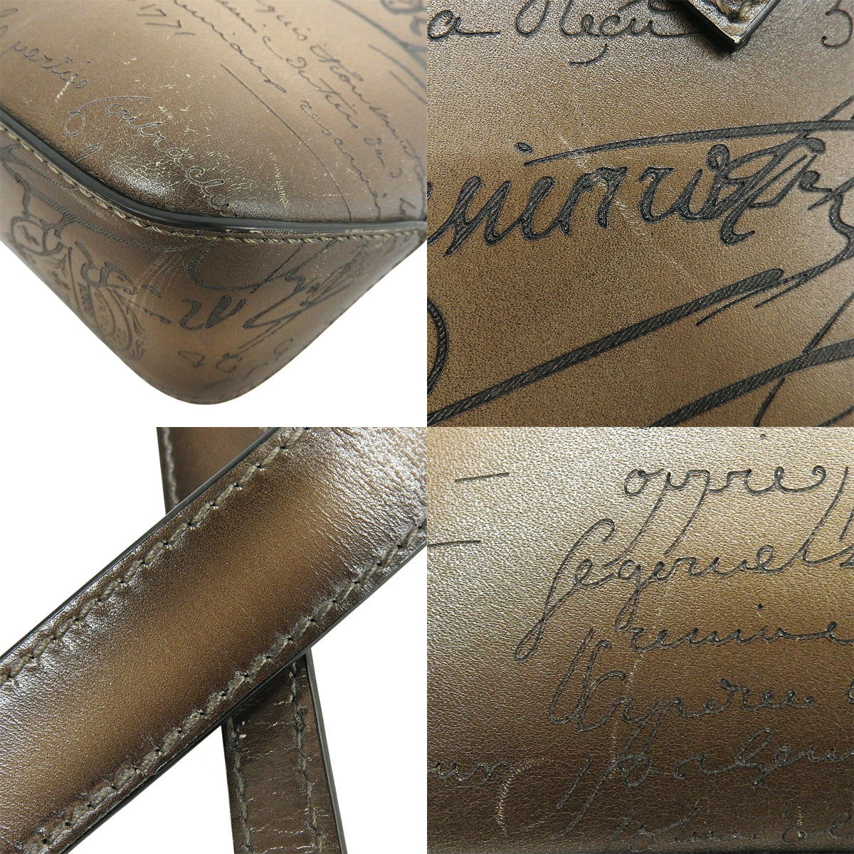 Calligraphy Toujours Gulliver Scritto 皮革卡其色