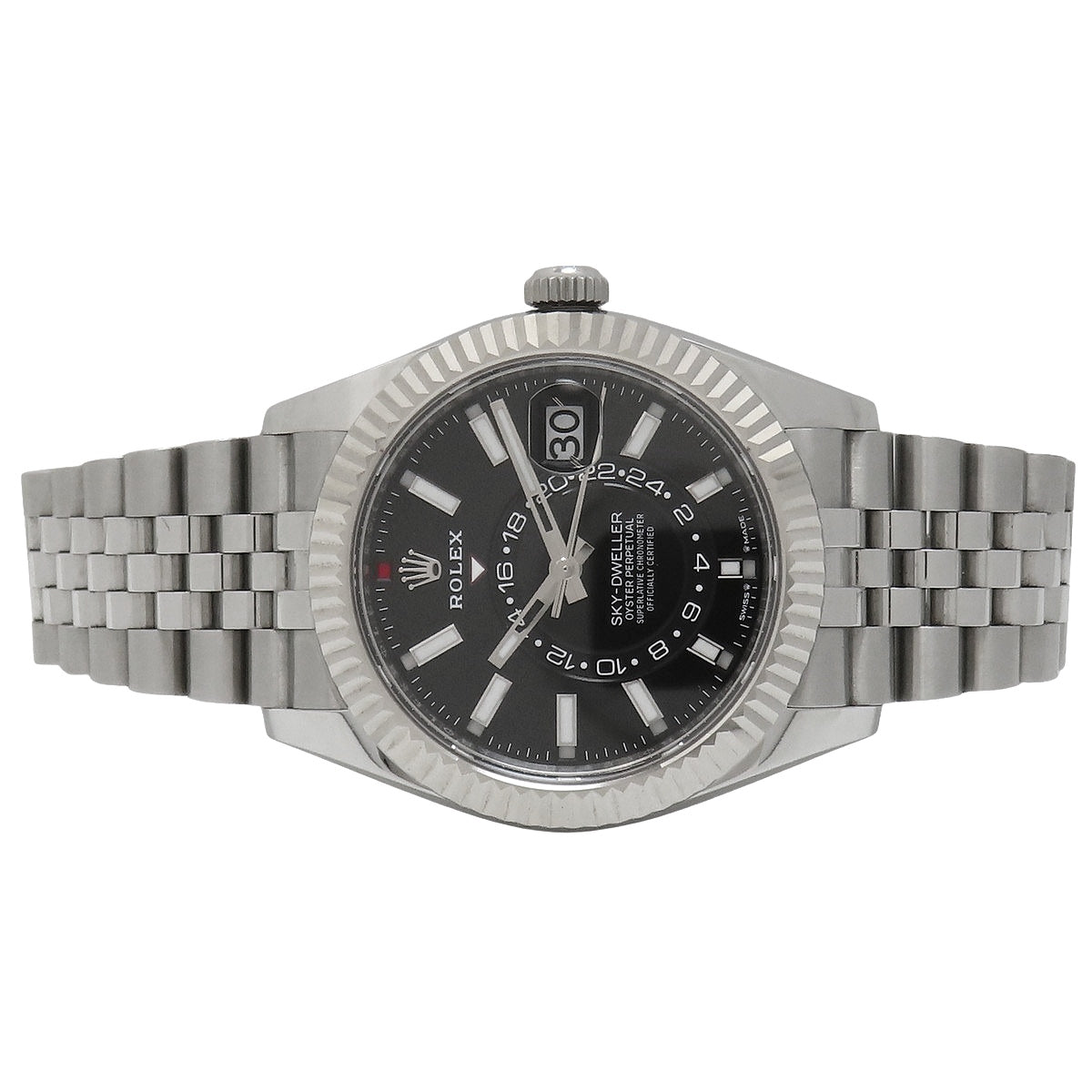 Sky-Dweller 336934 白金/不锈钢随机编号亮黑色自动男士腕表