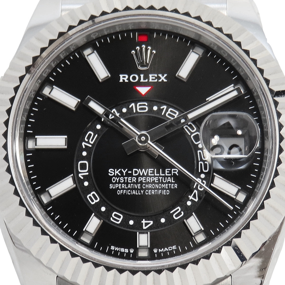 Sky-Dweller 336934 白金/不锈钢随机编号亮黑色自动男士腕表