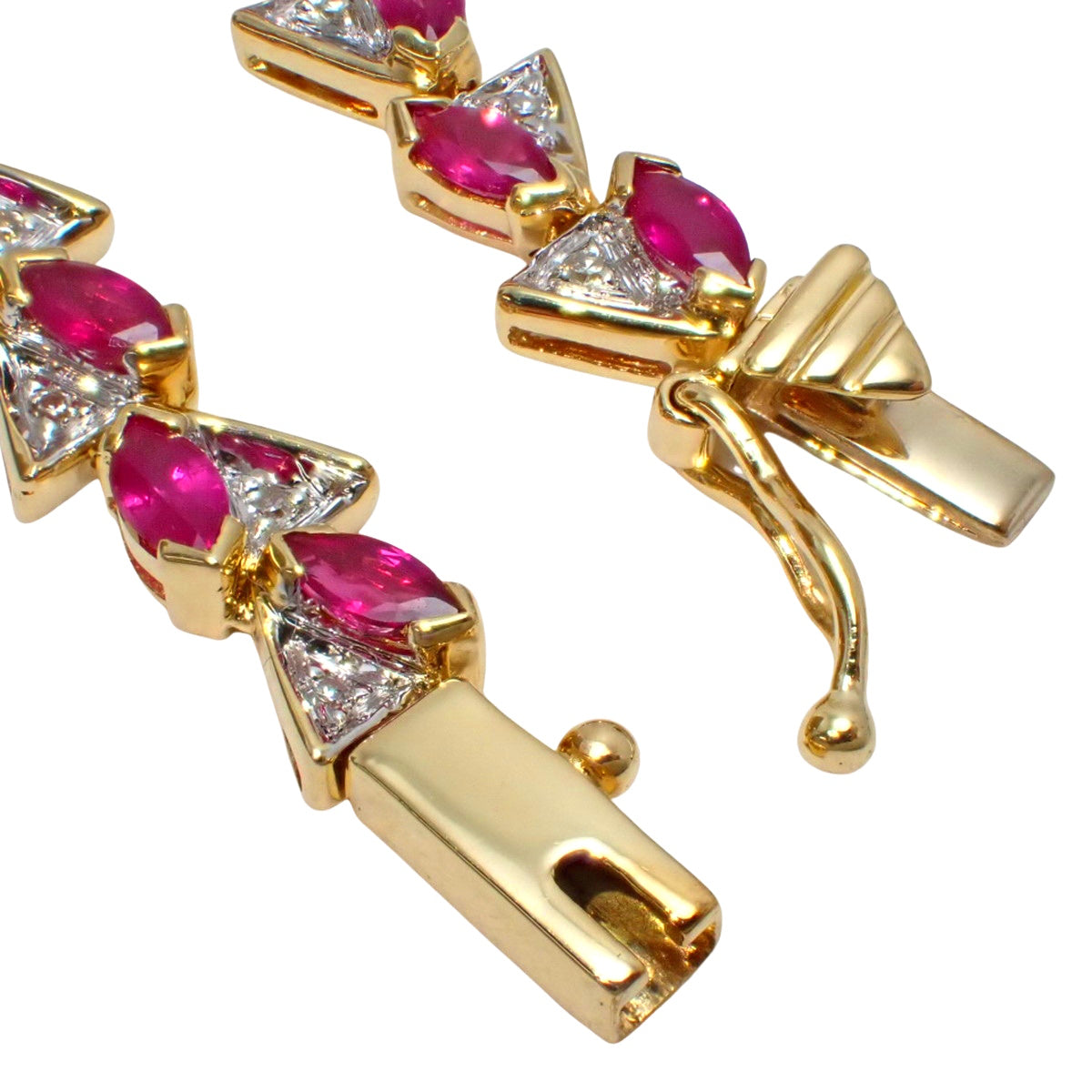 ピンクサファイア ダイヤモンド ネックレス イエローゴールド K18YG ホワイトゴールド