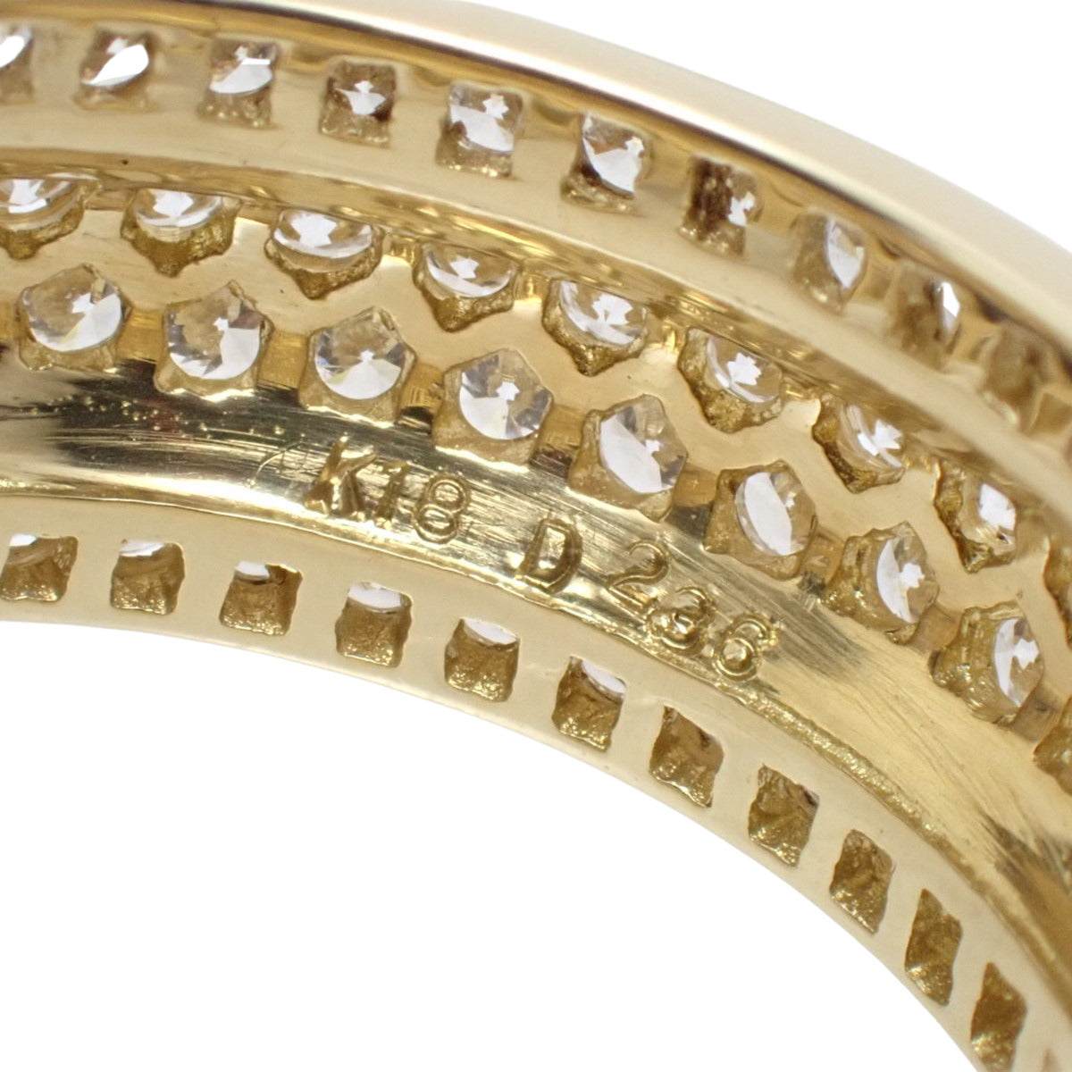 ダイヤモンドリング D2.36 イエローゴールド K18YG 5.7g