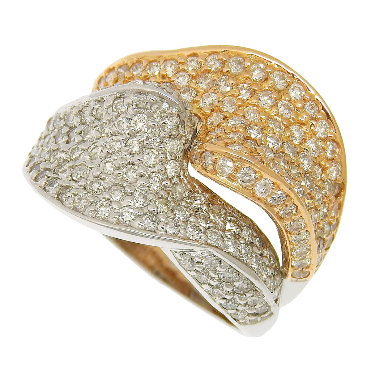 Diamond ring D2.00 Pink gold K18PG White gold K18WG