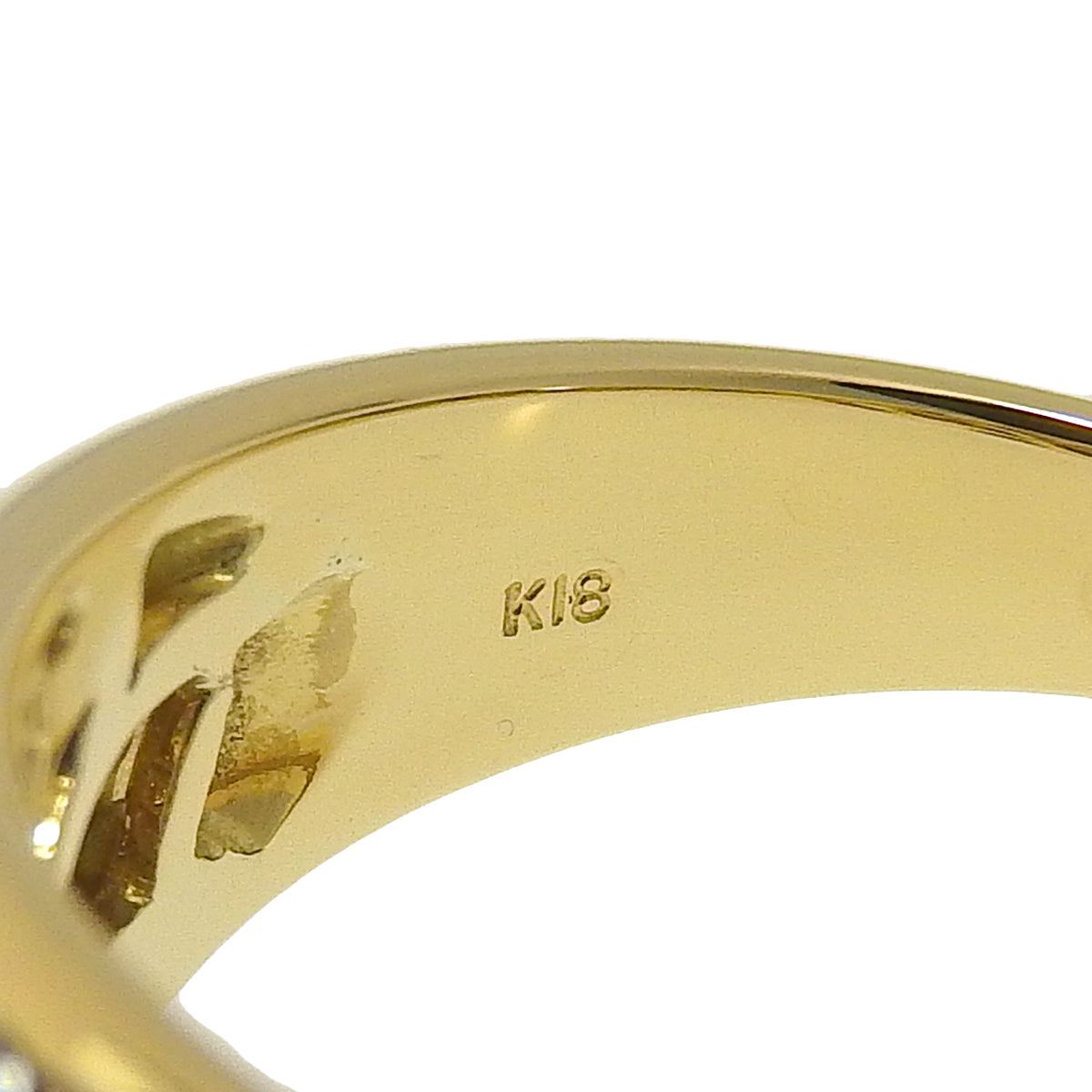 ブラウンダイヤモンド リング イエローゴールド K18YG