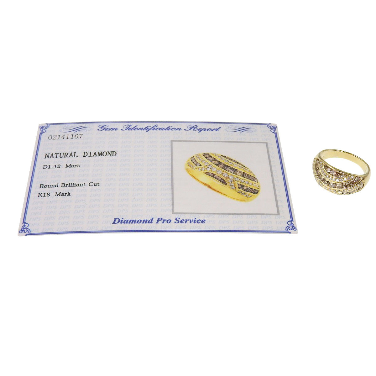 ブラウンダイヤモンド リング イエローゴールド K18YG