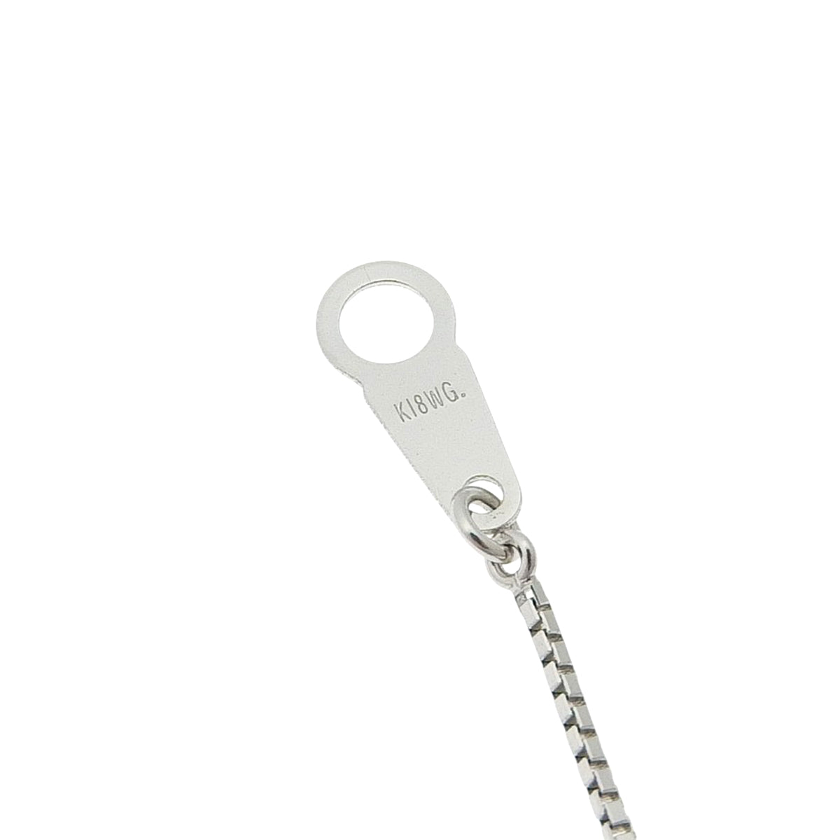 Sapphire teardrop necklace, size S0.72/D0.21, white gold, 18K white gold.