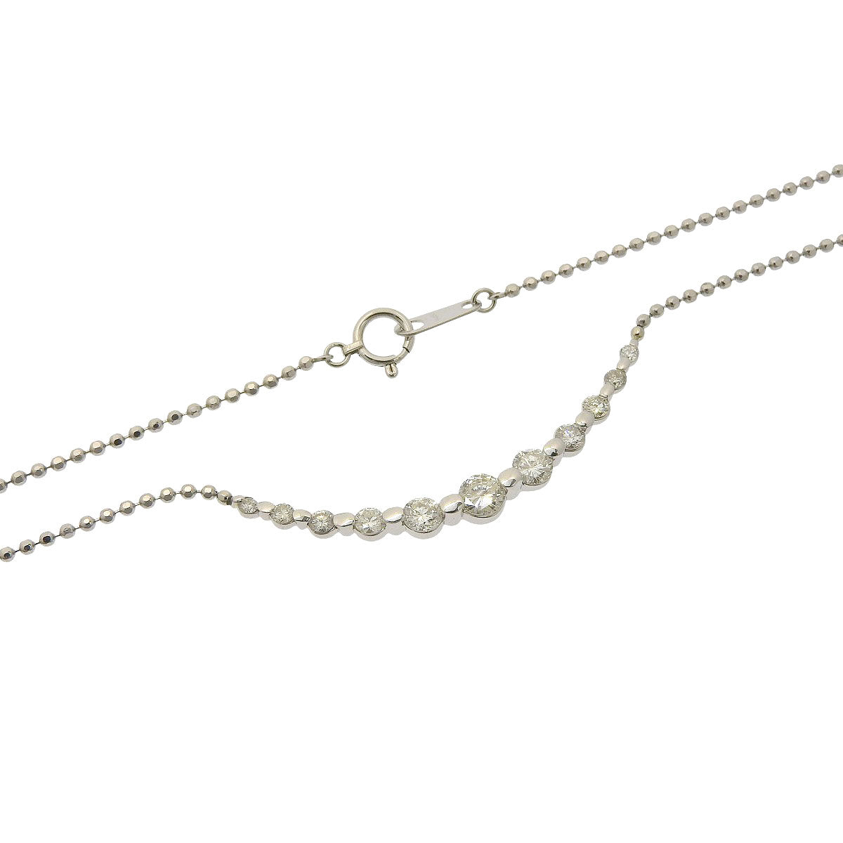 Diamond necklace D1.00 Pt900 Pt850 7.0g