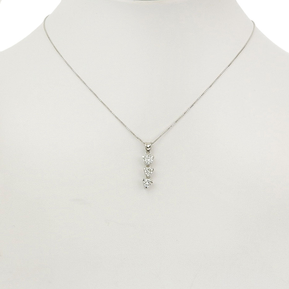 Diamond Trilogy Necklace D1.02 Platinum Pt850 4.6g