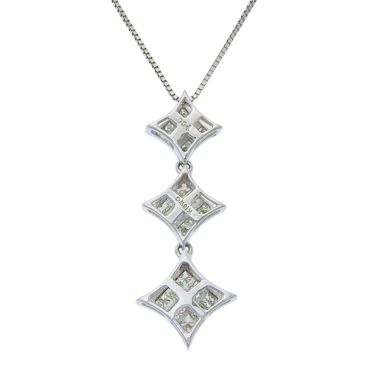 Diamond necklace in white gold K18WG