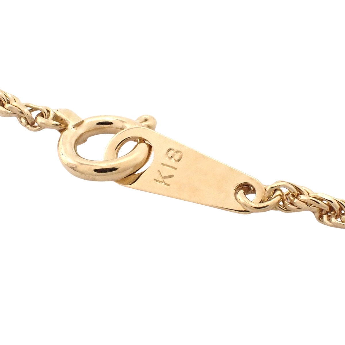 Square Diamond Necklace D0.74,0.51,0.03 Yellow Gold K18YG 6.2g