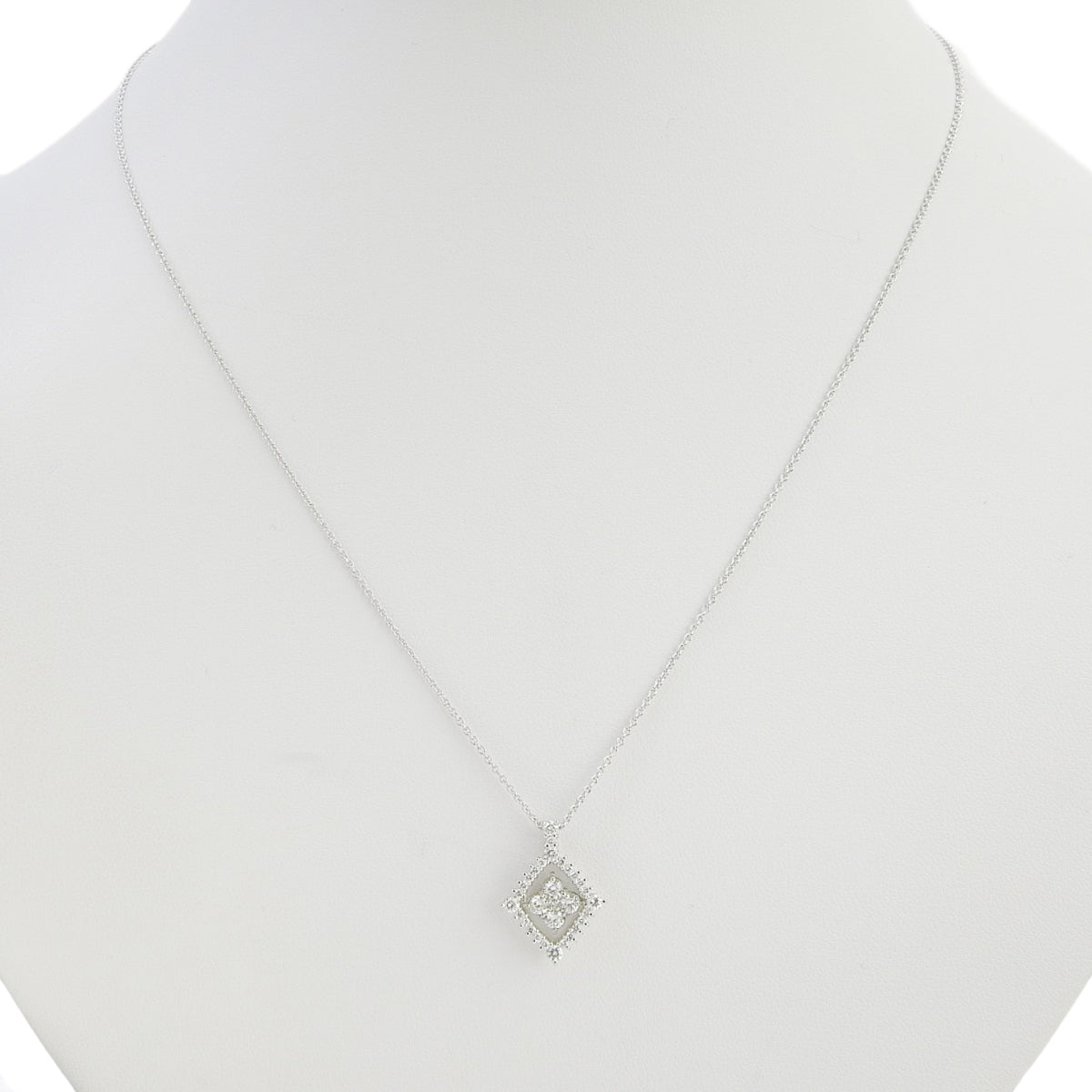 ダイヤモンド ネックレス D0.50 ホワイトゴールド K18WG 3.8g