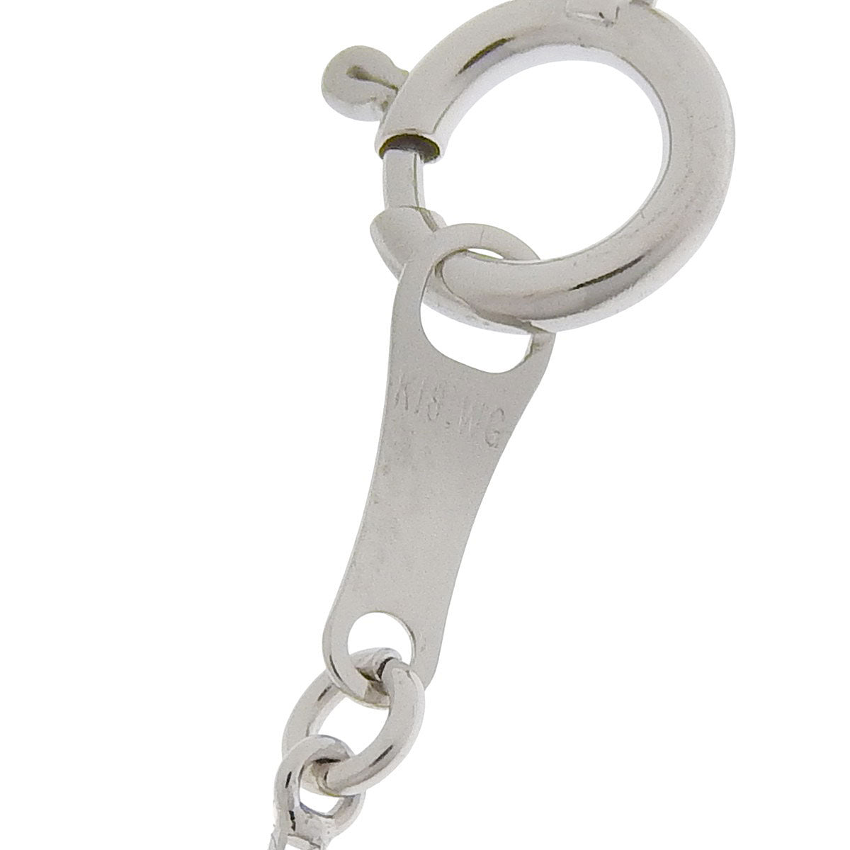 三連 フラワー ネックレス D2.00 ホワイトゴールド K18WG 5.8g