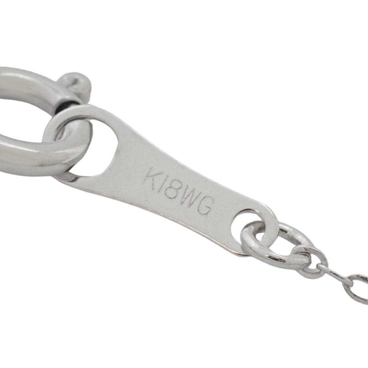 フラワー ダイヤモンド ネックレス D0.20 ホワイトゴールド K18WG 1.5g