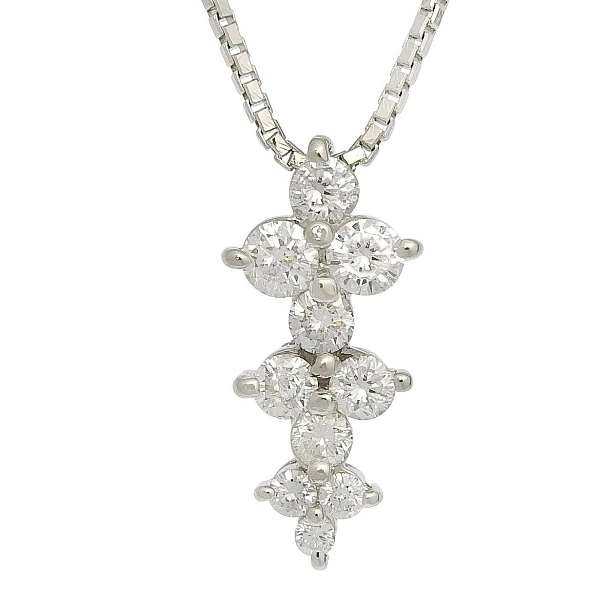 Diamond necklace D0.588 Platinum Pt900 Platinum Pt850 5.7g