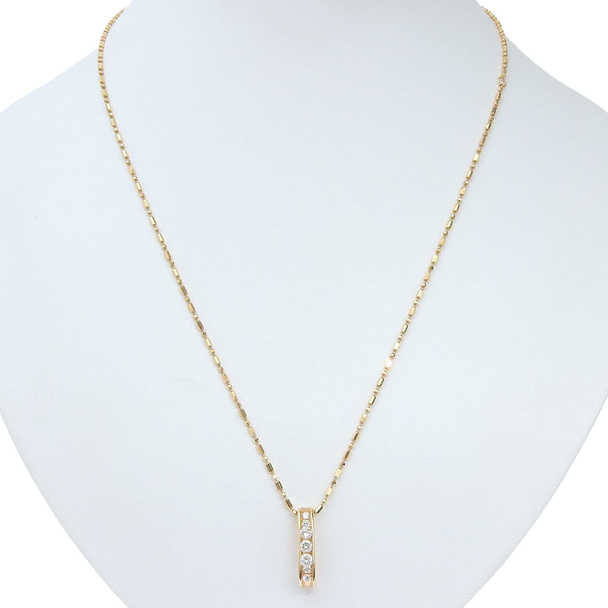 Diamond necklace in pink gold K18PG