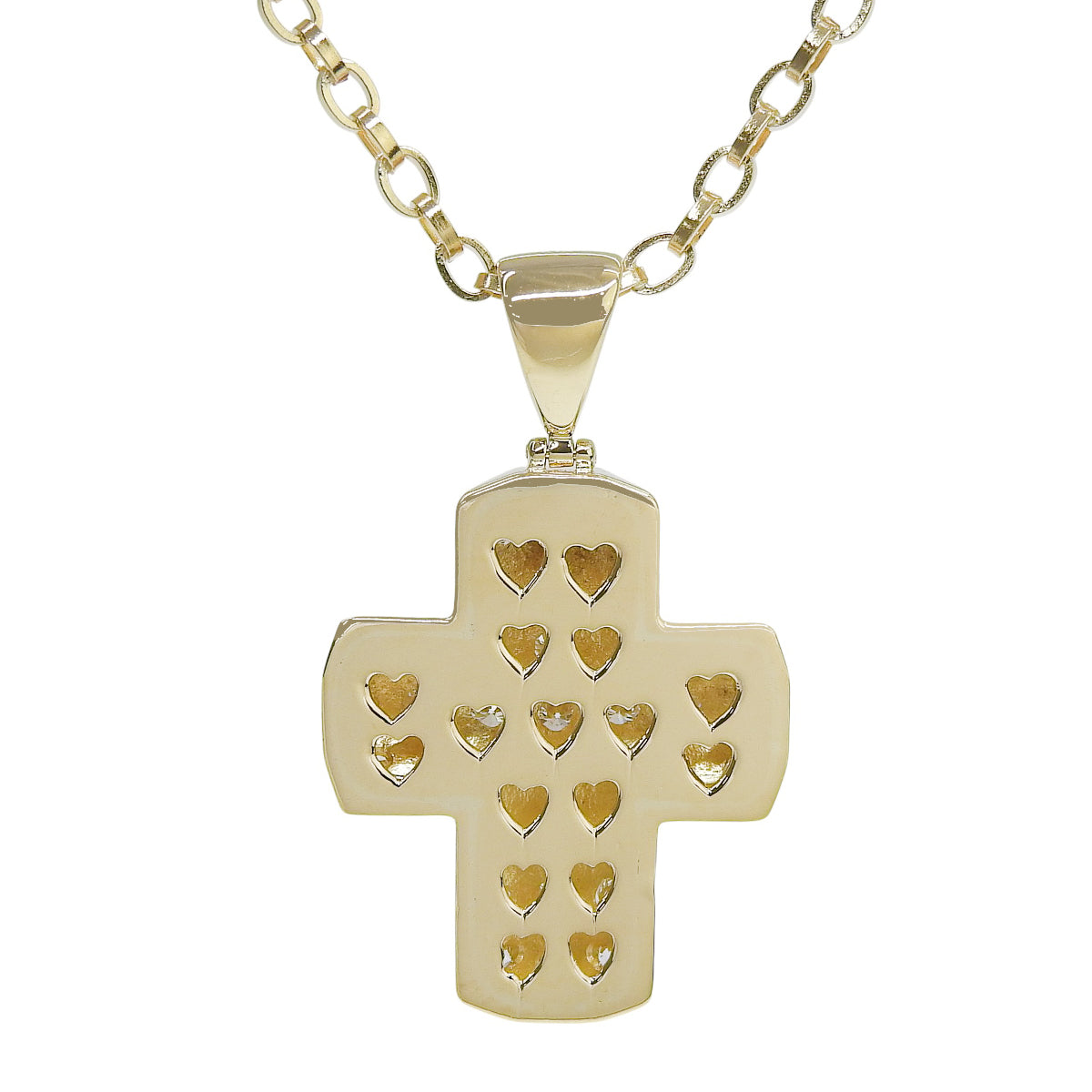 Cross Diamond Necklace D2.03 Yellow Gold K18YG 13.0g